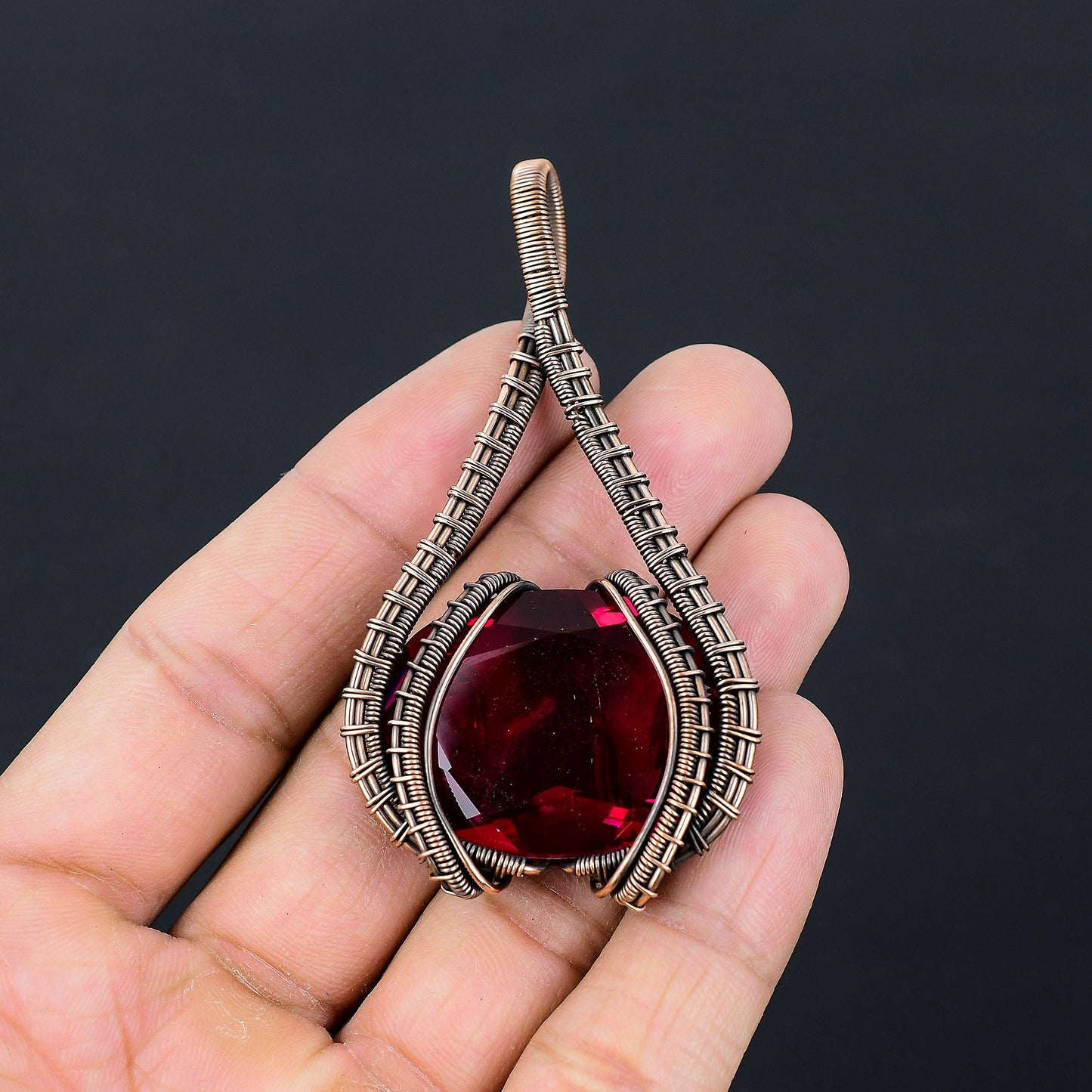 Red Garnet Gemstone Pendant