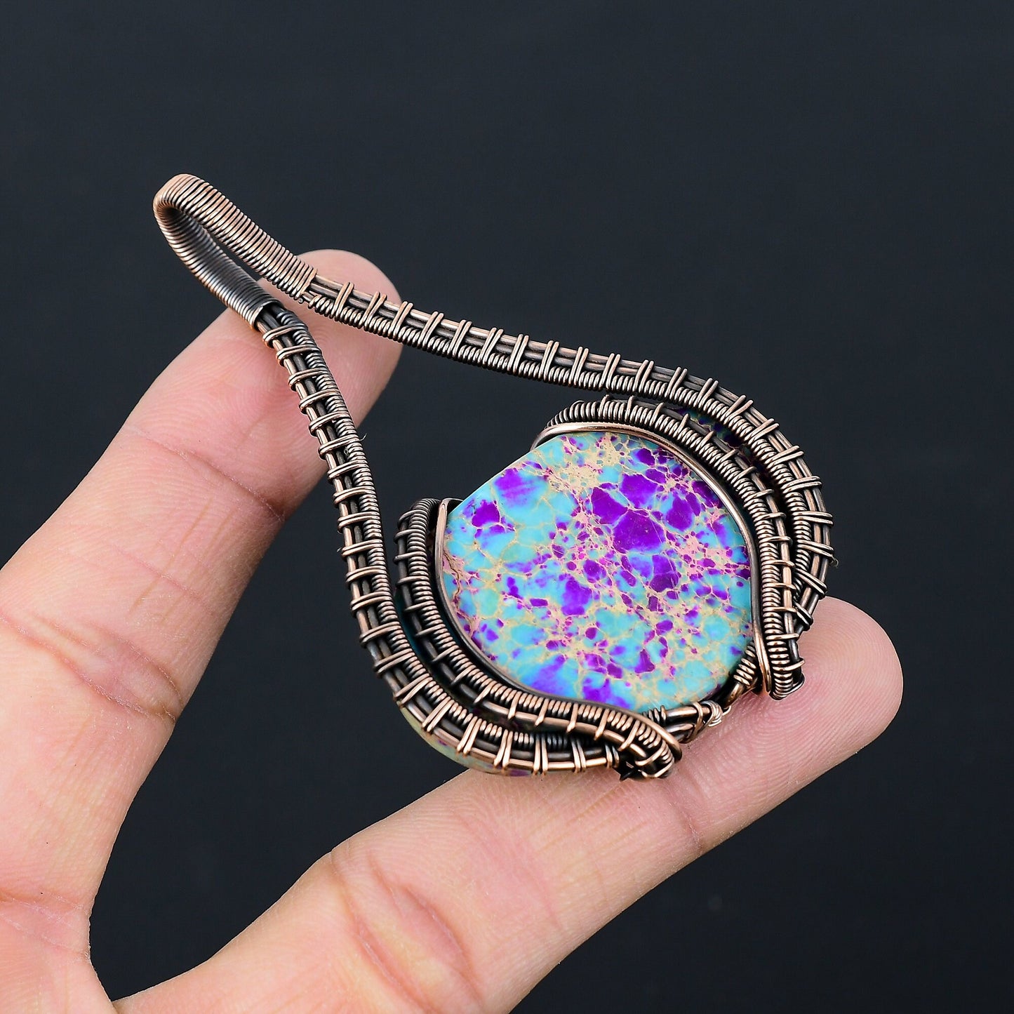 Blue Jasper Gemstone Pendant