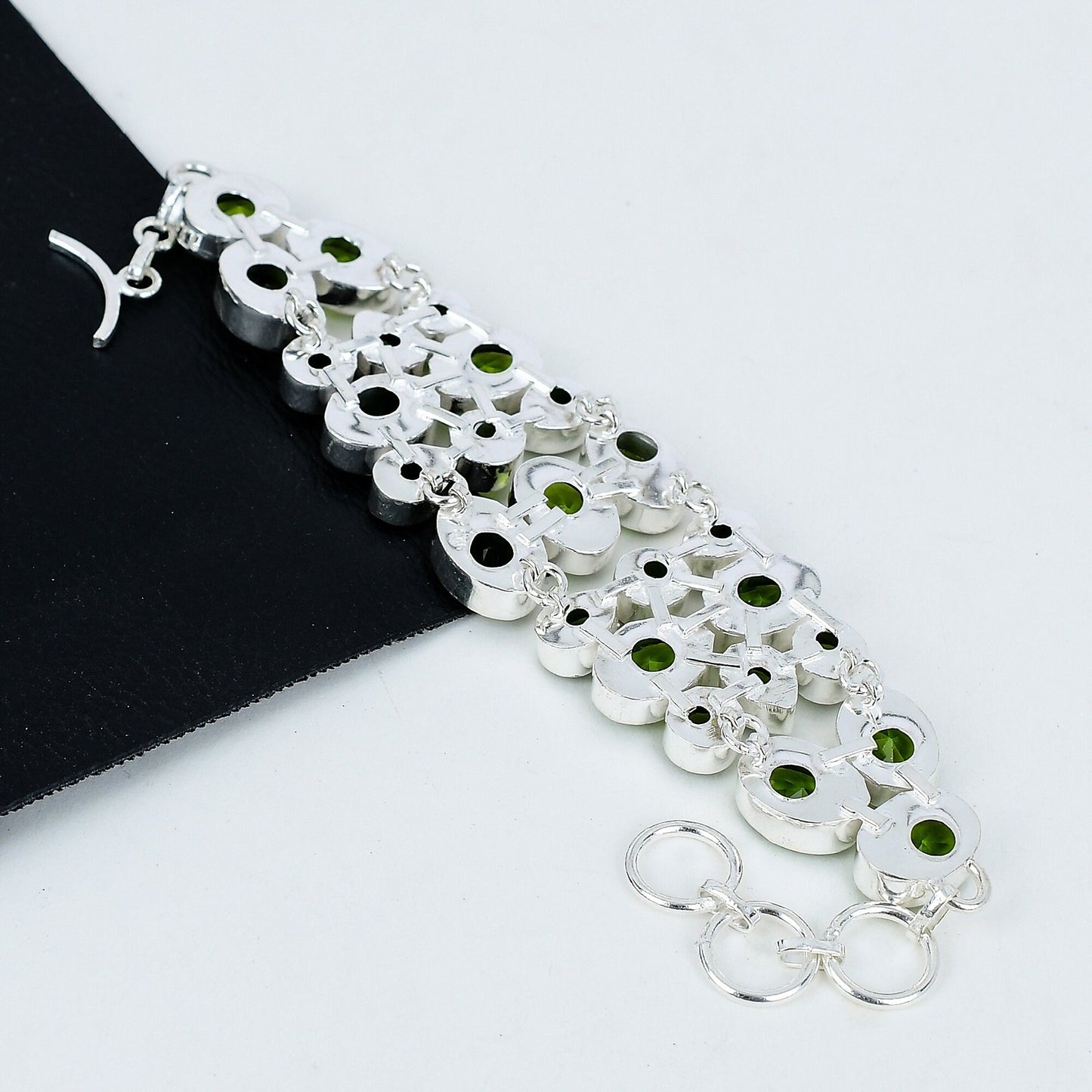 Green Peridot Gemstone Bracelet