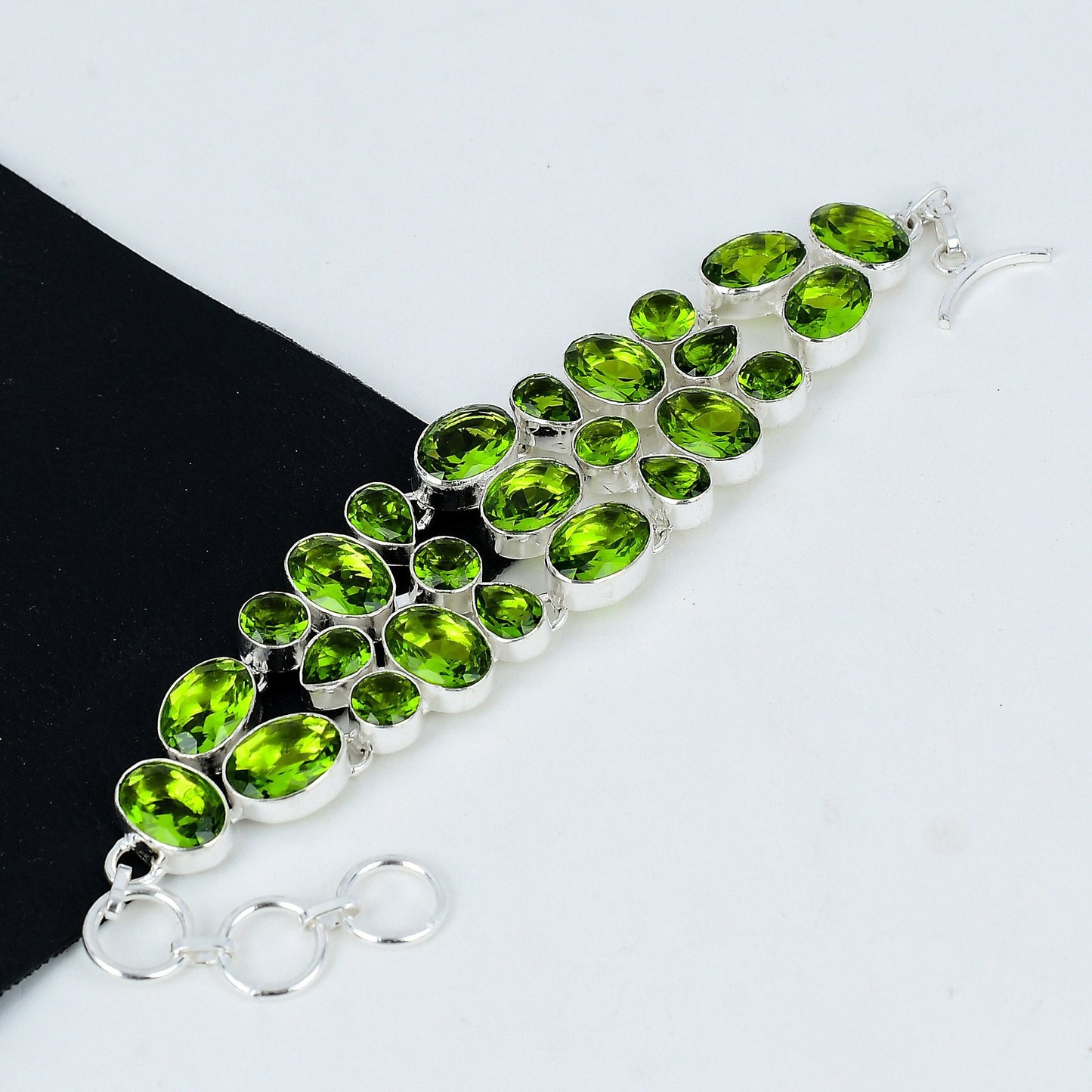 Green Peridot Gemstone Bracelet