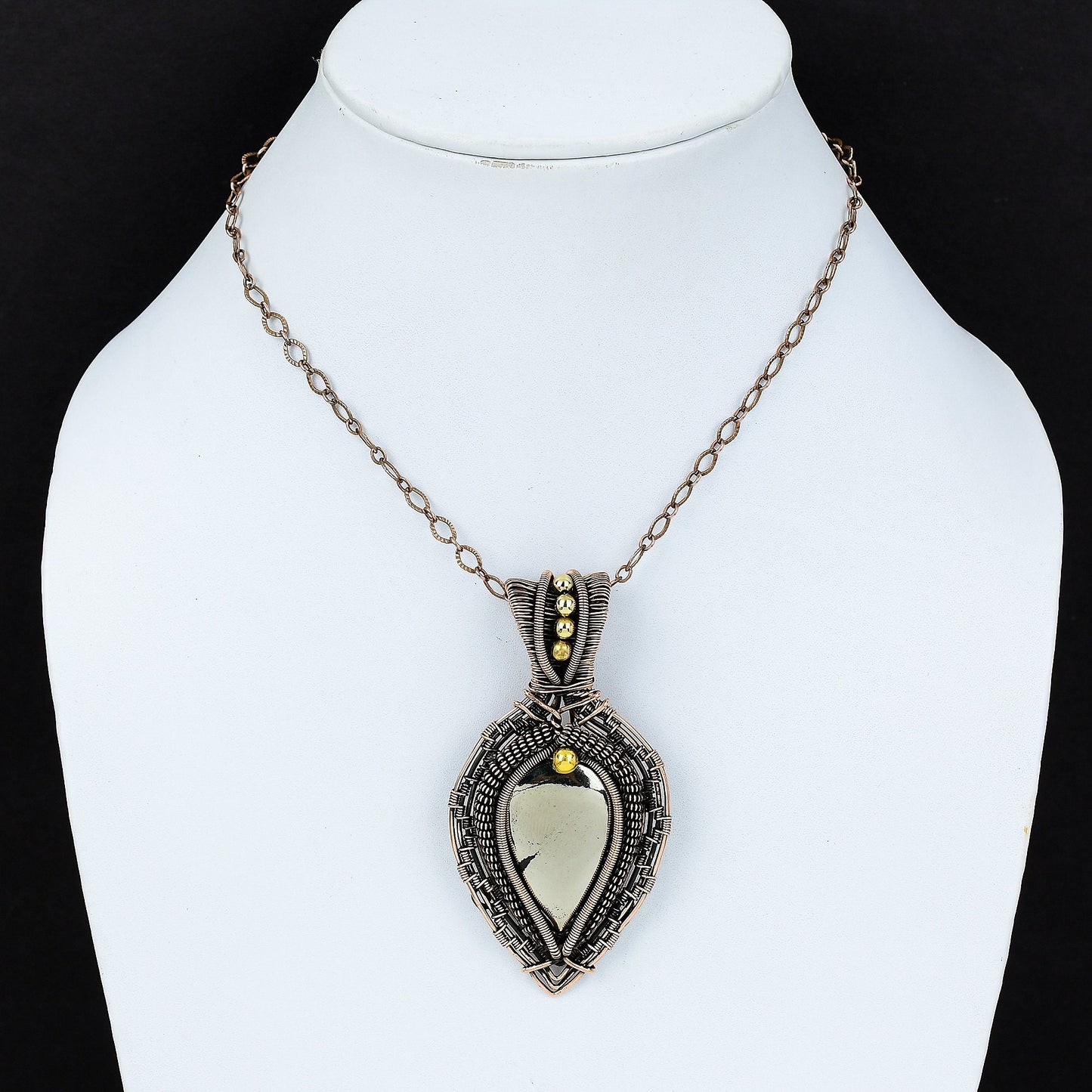 Golden Apache Pyrite Gemstone Pendant