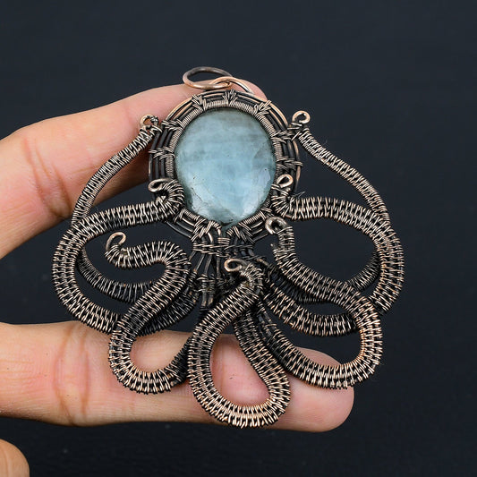 Blue Aquamarine Gemstone Pendant