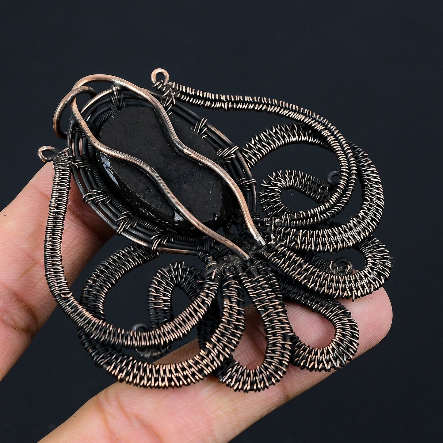 Black Tourmaline Gemstone Pendant