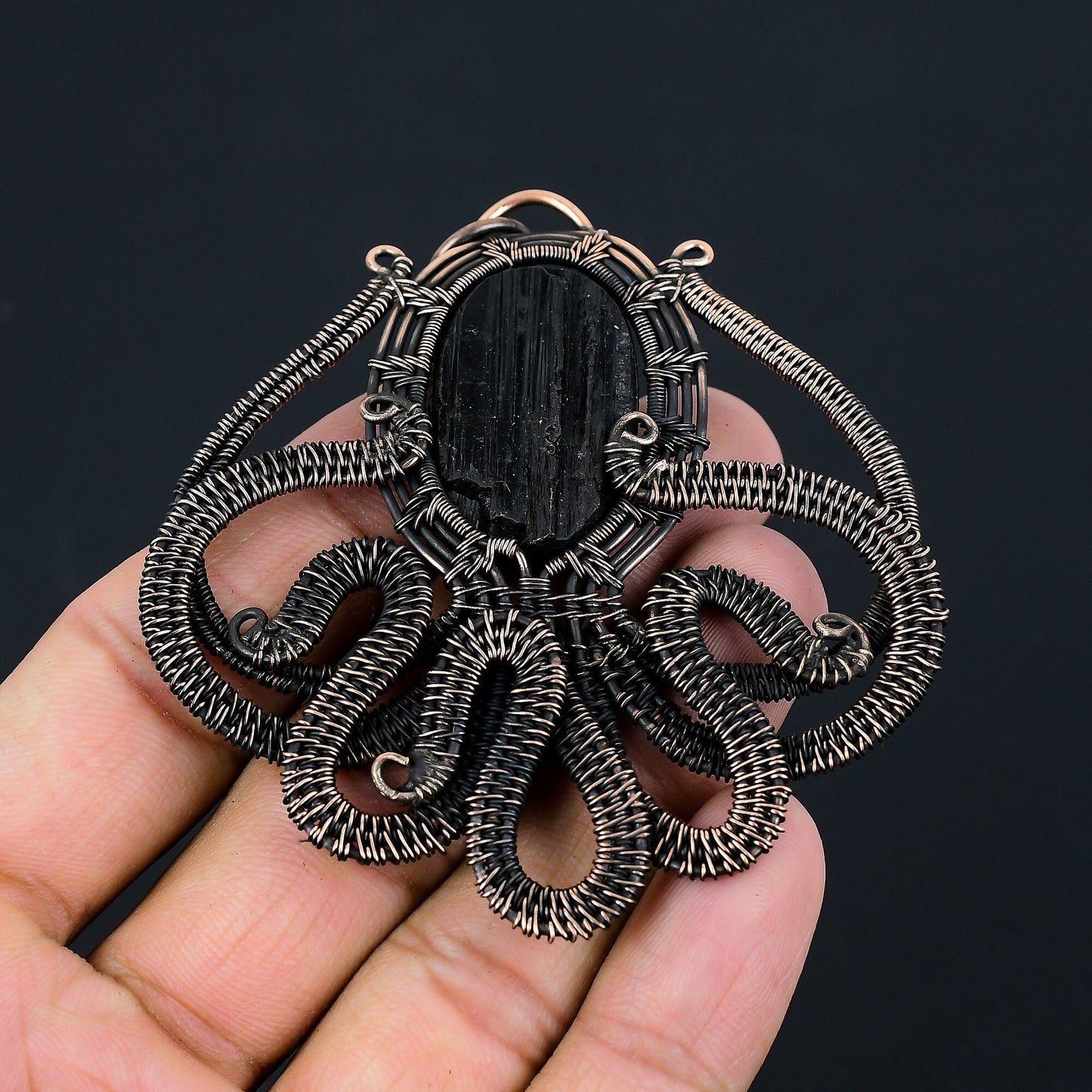 Black Tourmaline Gemstone Pendant