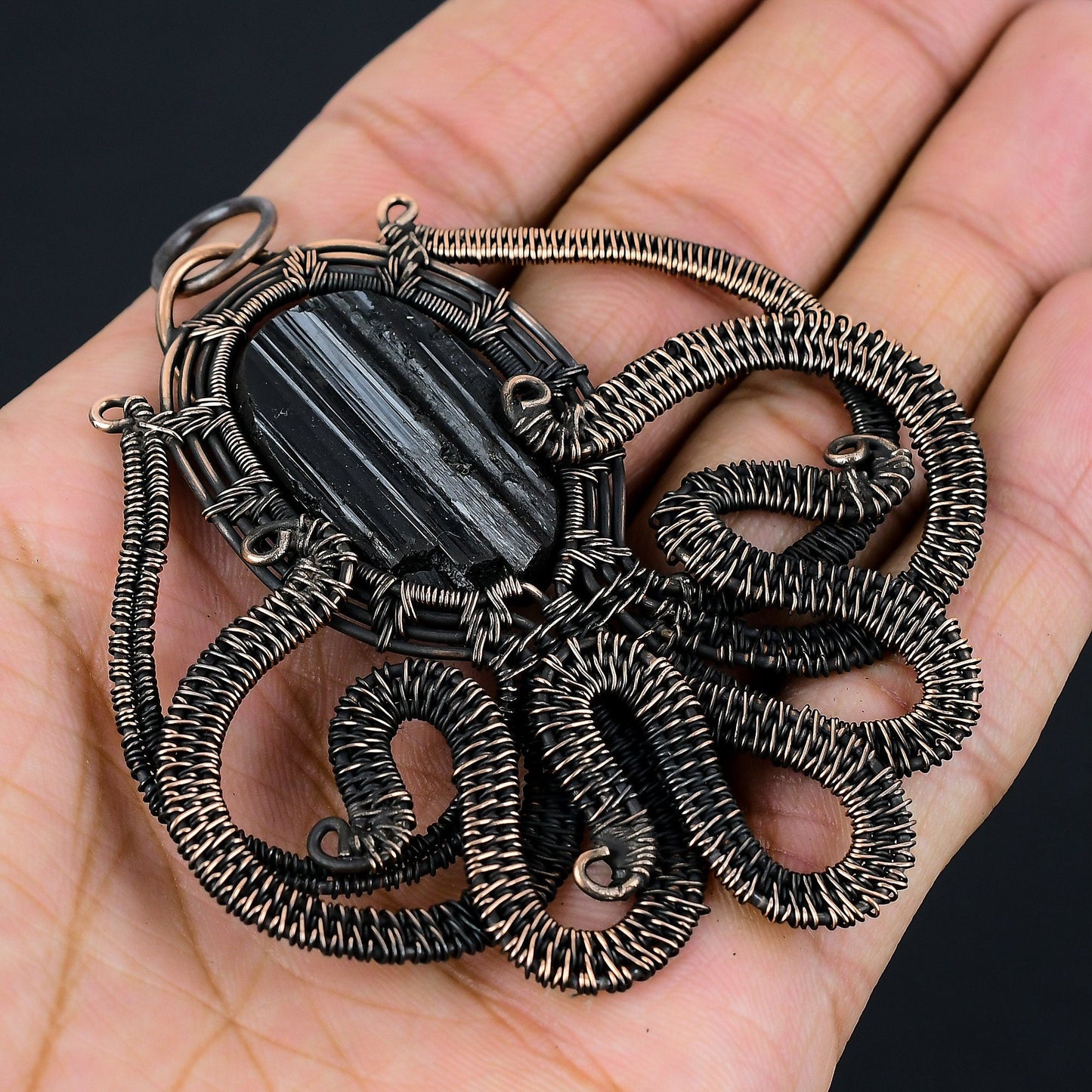 Black Tourmaline Gemstone Pendant