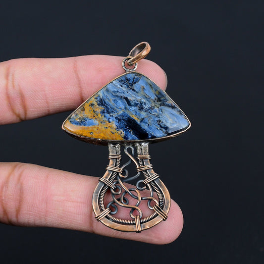 Blue-Brown Pietersite Gemstone Pendant
