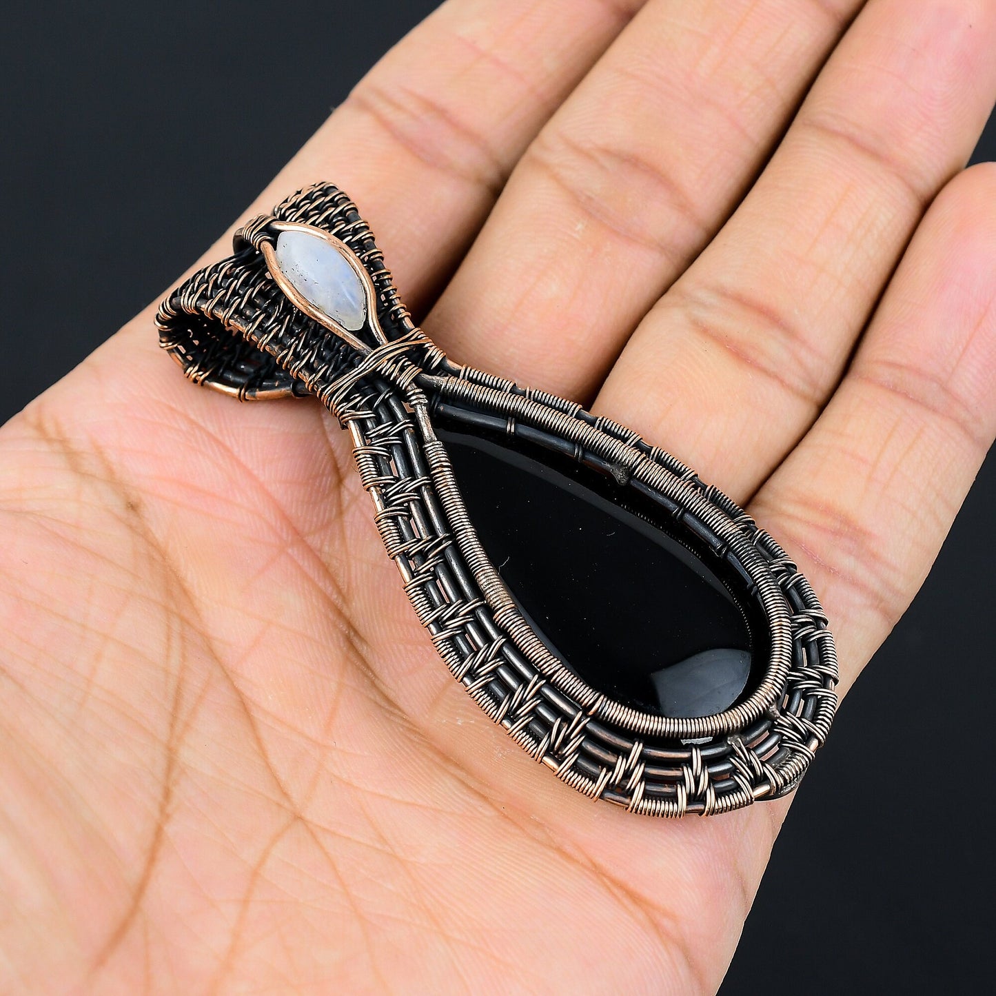 Black Onyx Gemstone Pendant