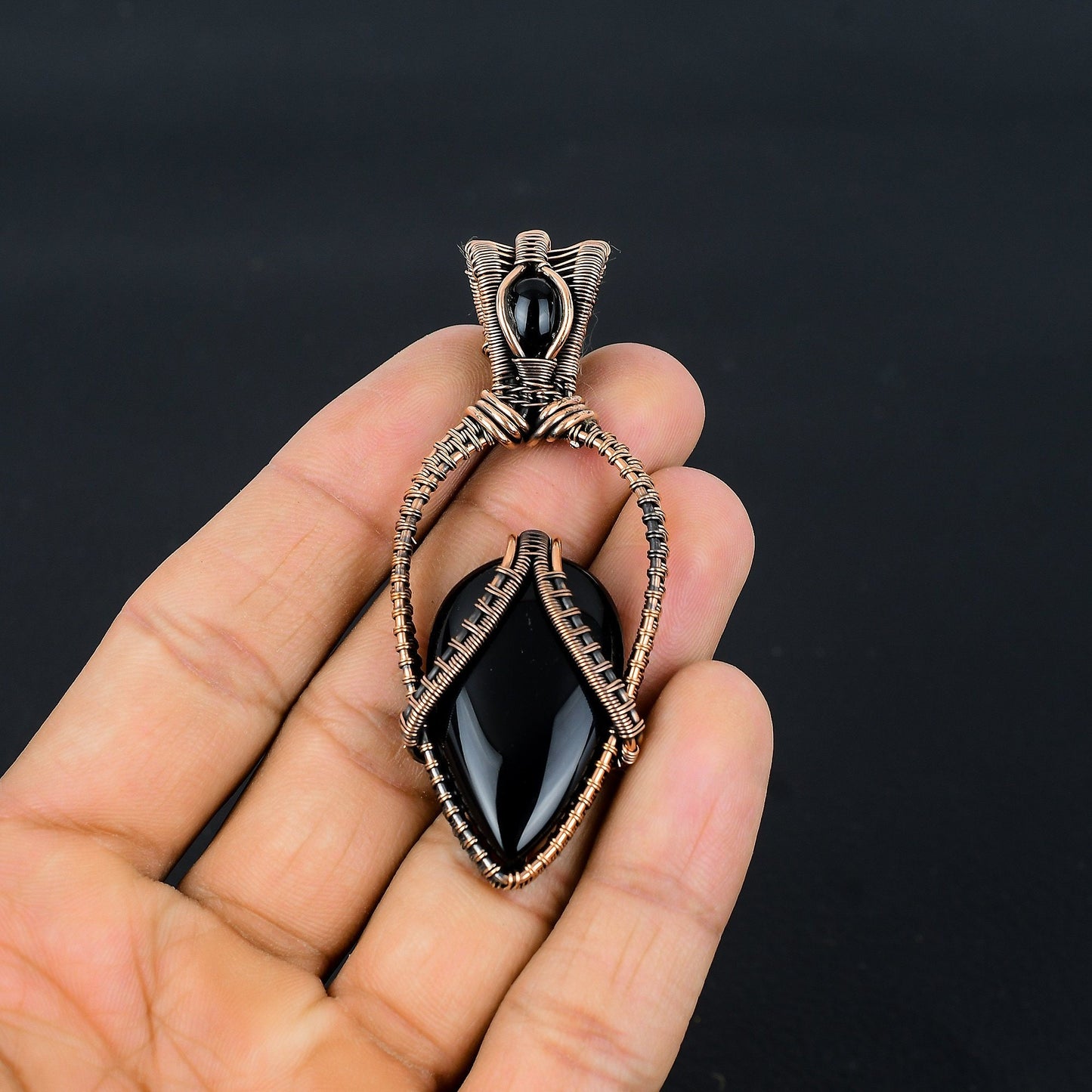 Black Onyx Gemstone Pendant