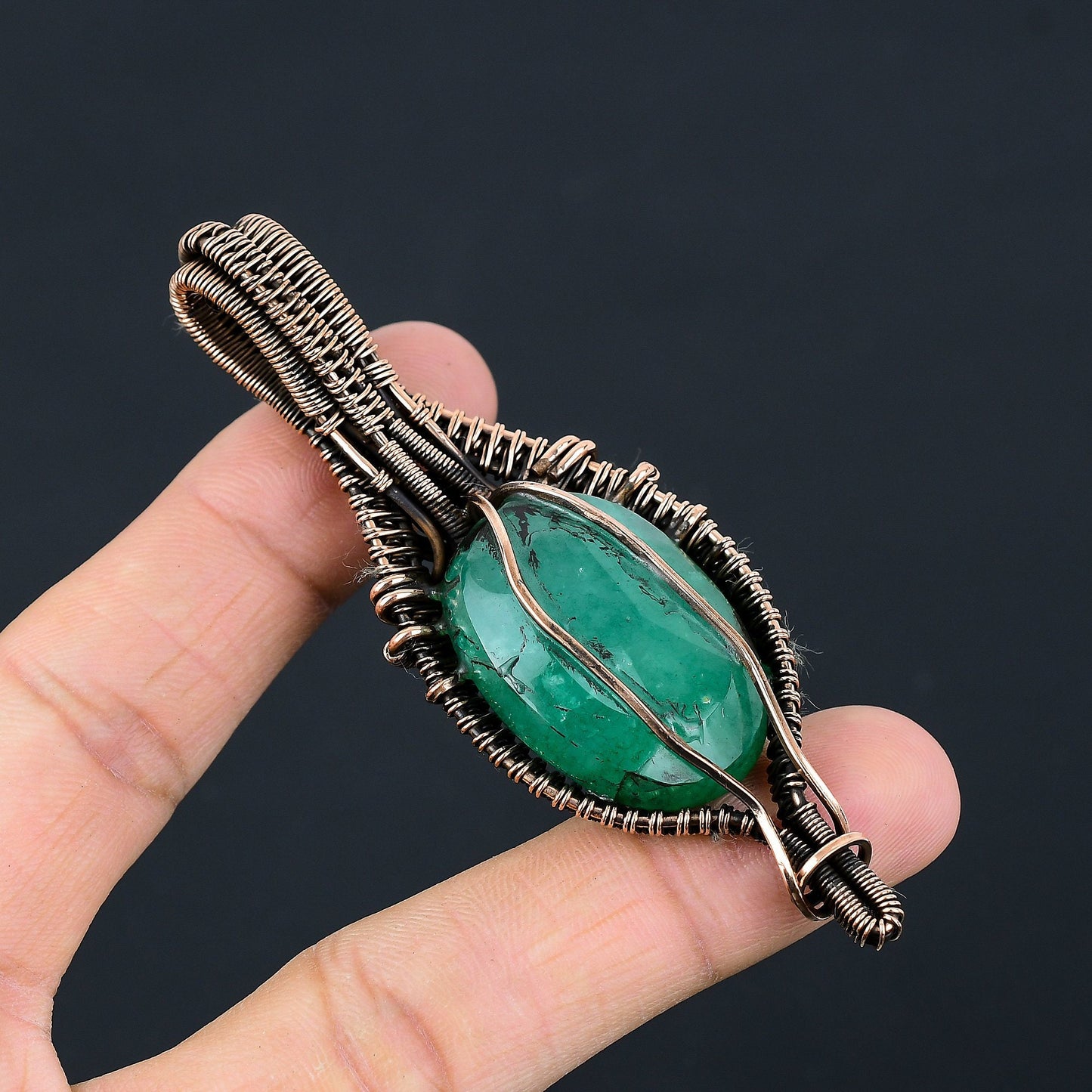 Green Emerald Gemstone Pendant