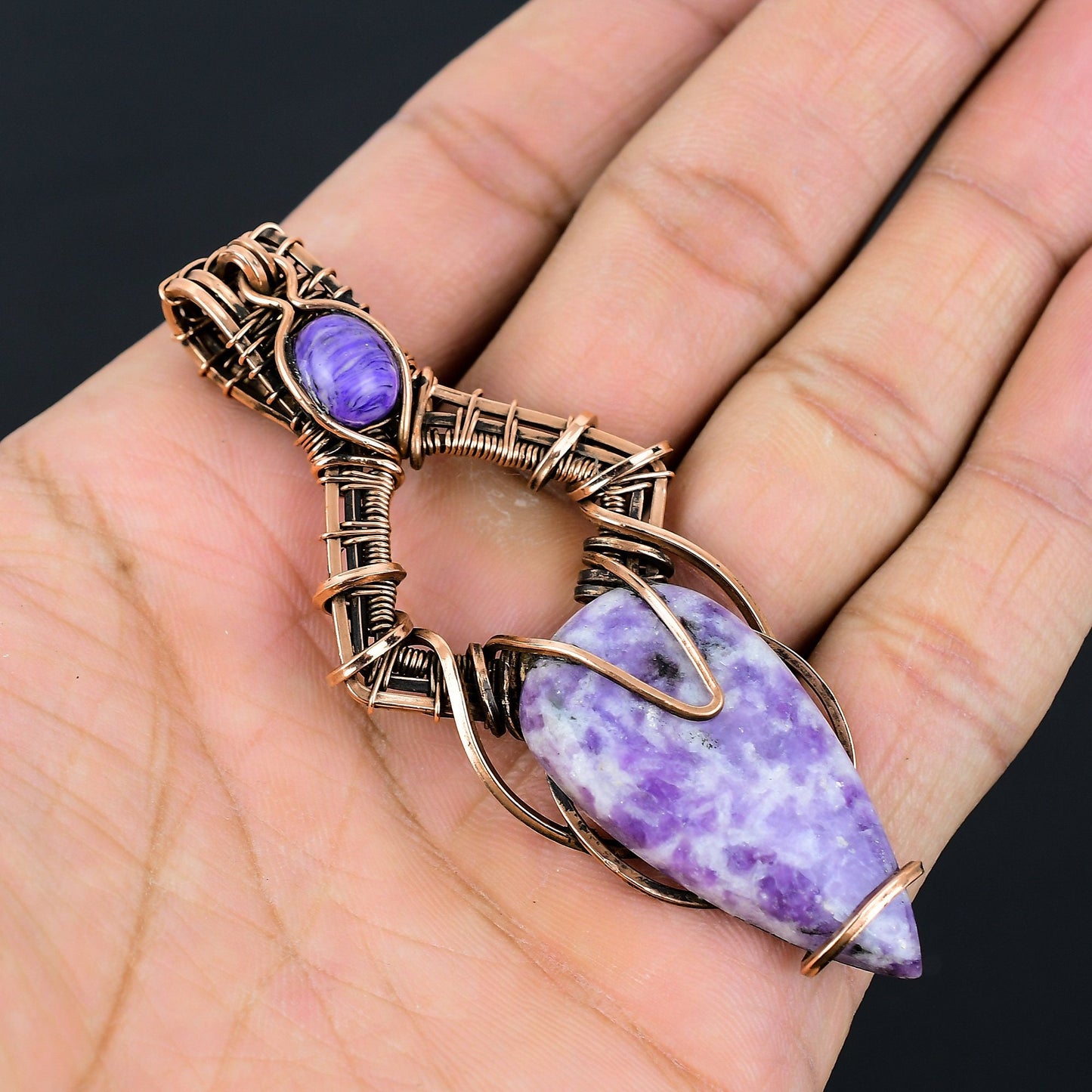 Purple Lepidolite Gemstone Pendant