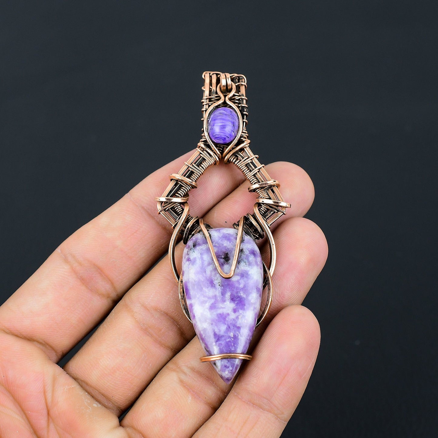Purple Lepidolite Gemstone Pendant