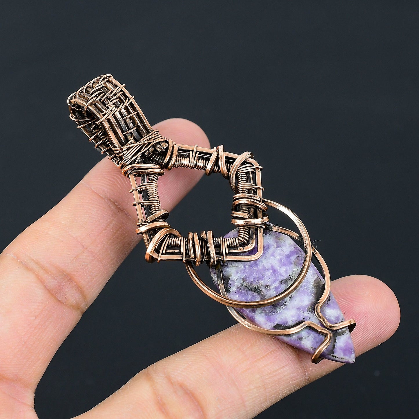 Purple Lepidolite Gemstone Pendant