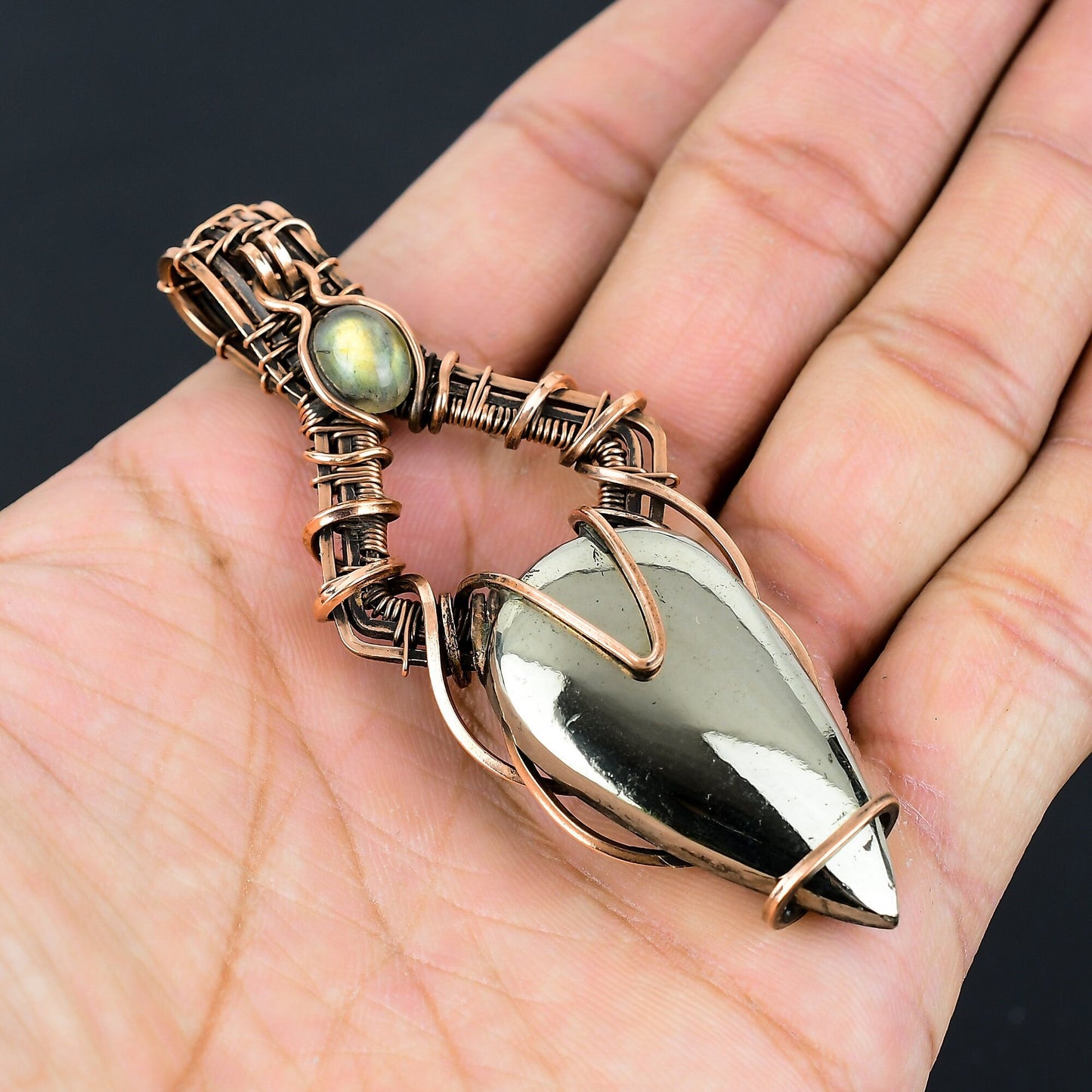 Golden Pyrite Gemstone Pendant