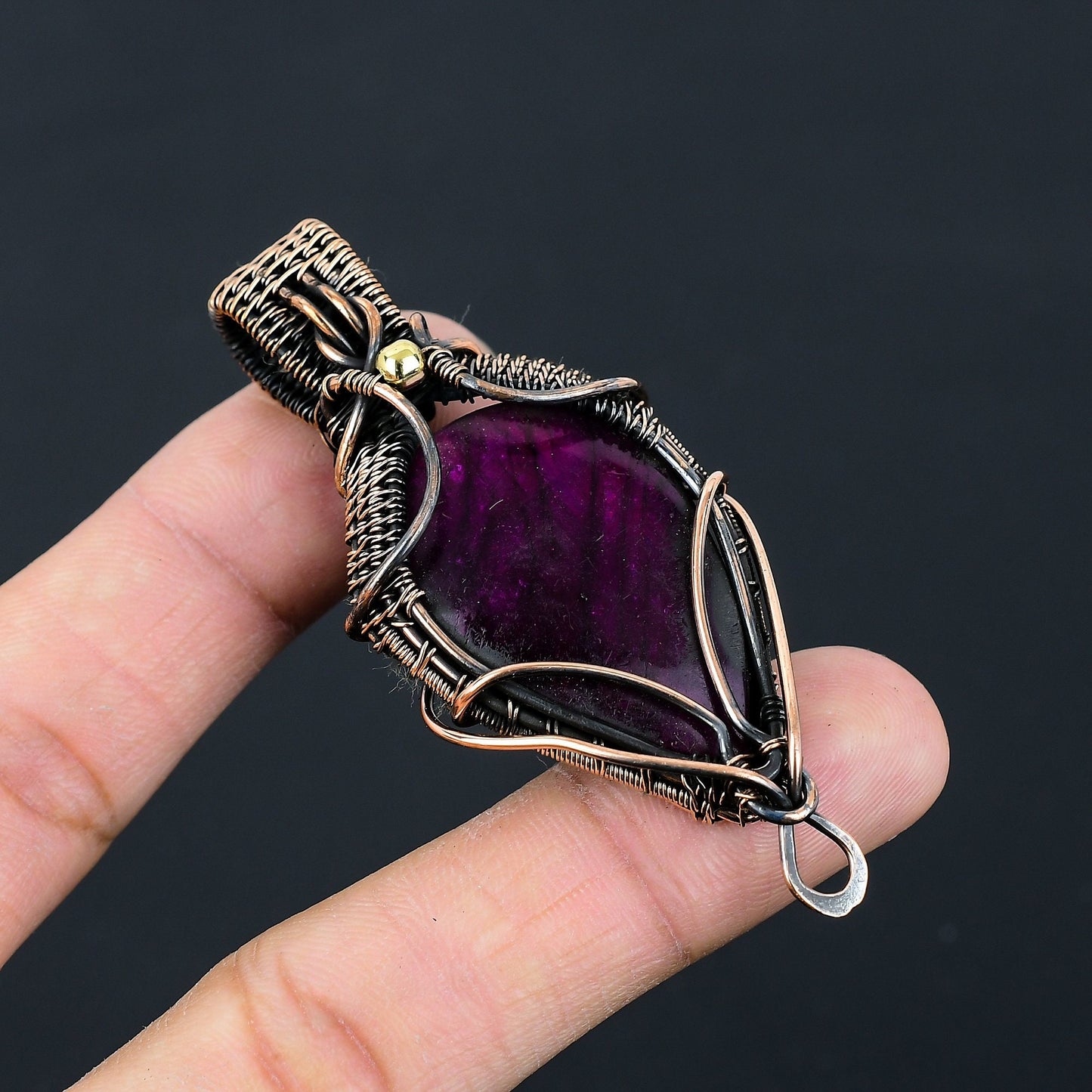 Purple Labradorite Gemstone Pendant
