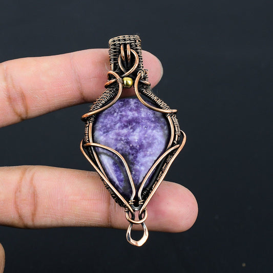 Purple Lepidolite Gemstone Pendant