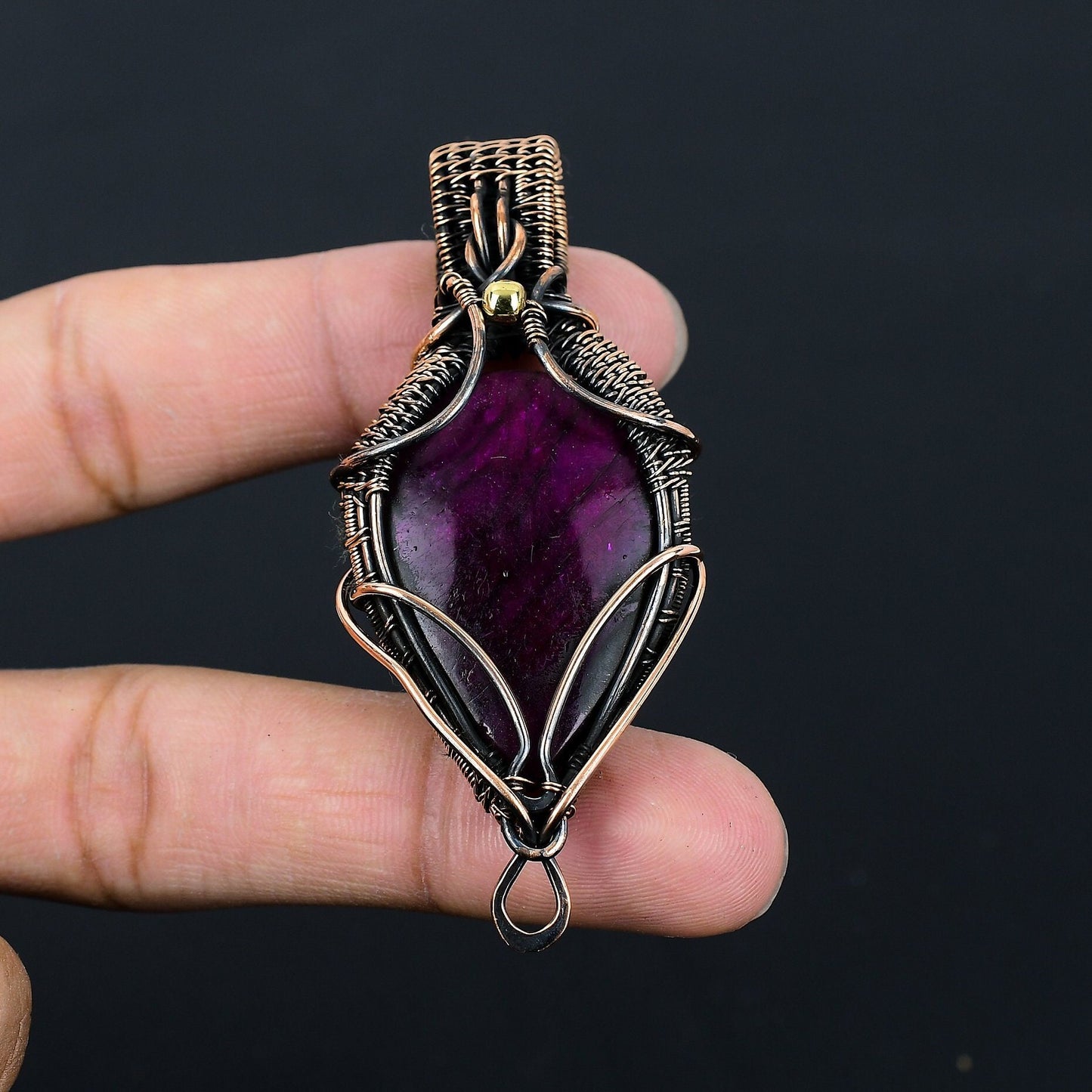 Purple Labradorite Gemstone Pendant