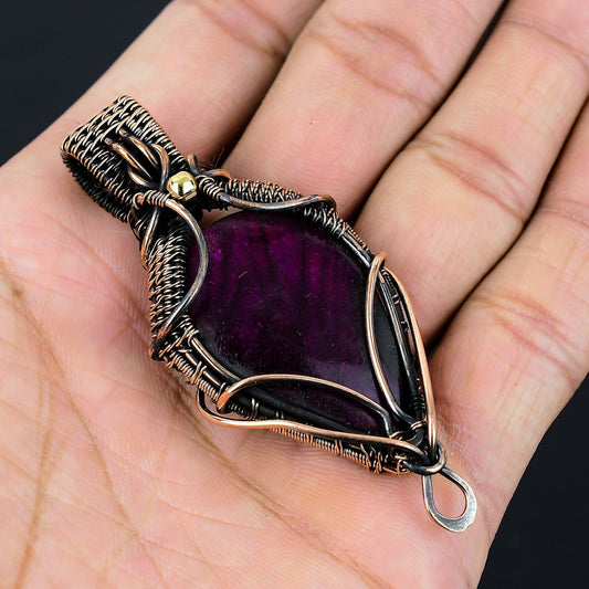 Purple Labradorite Gemstone Pendant