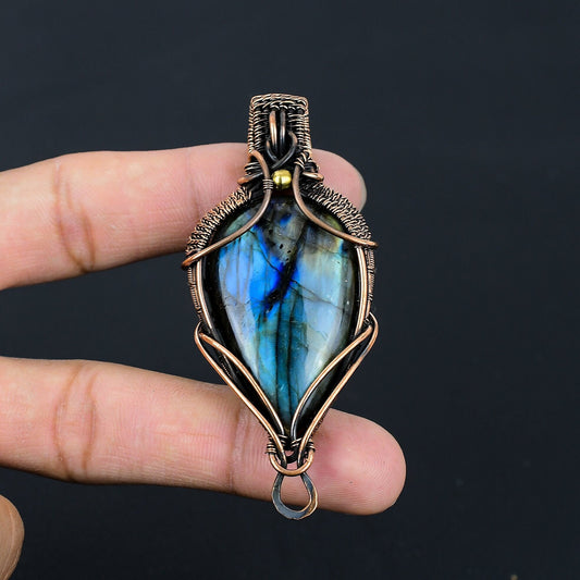 Blue Labradorite Gemstone Pendant