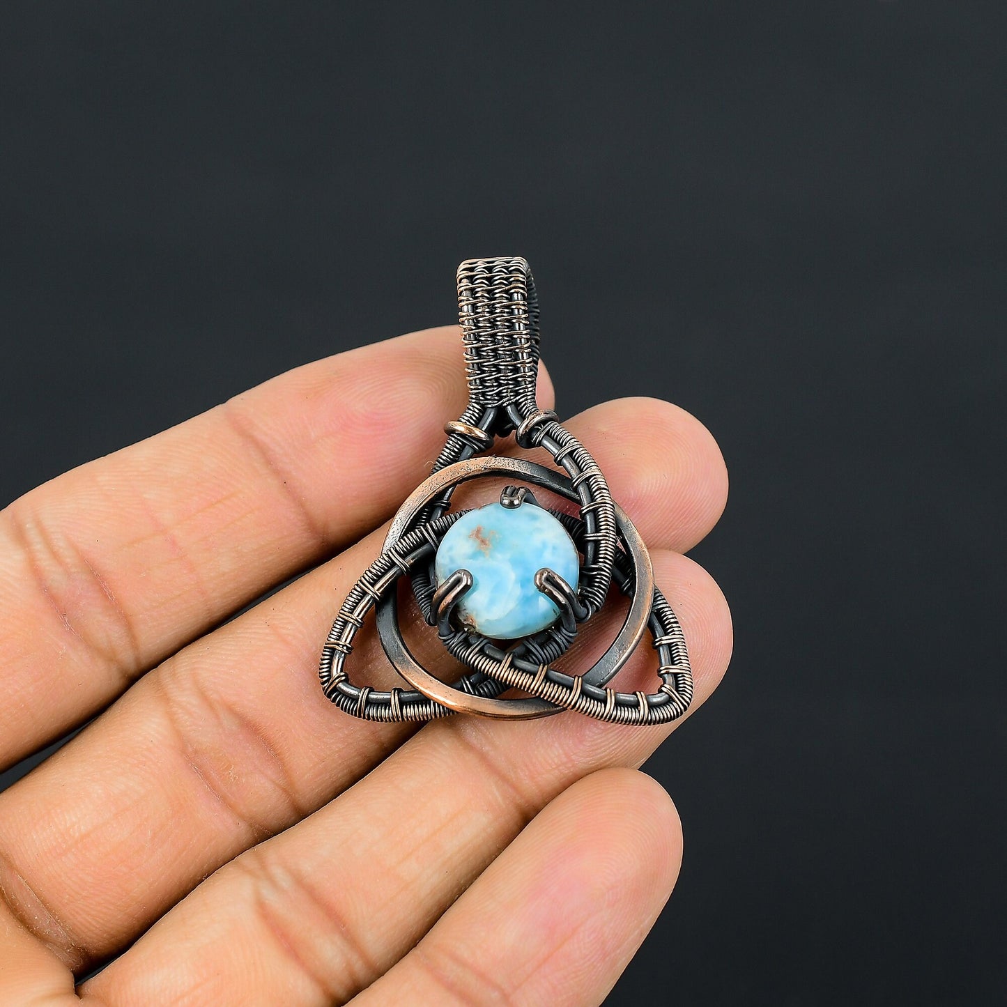 Blue Larimar Gemstone Pendant