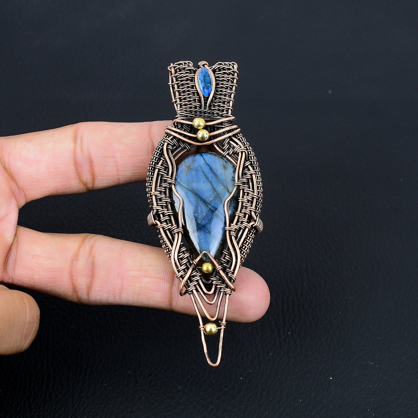 Blue Labradorite Gemstone Pendant