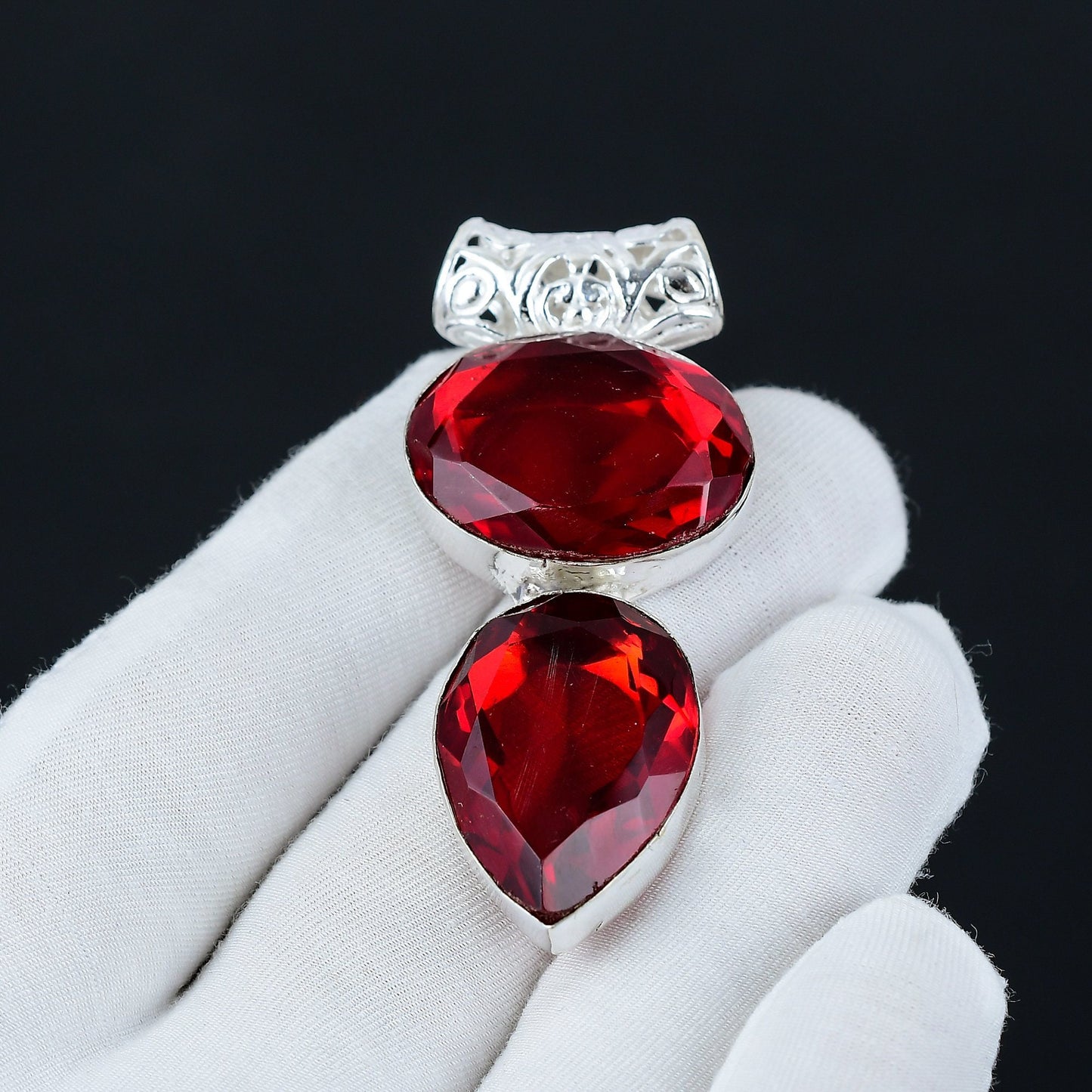 Red Garnet Gemstone Pendant