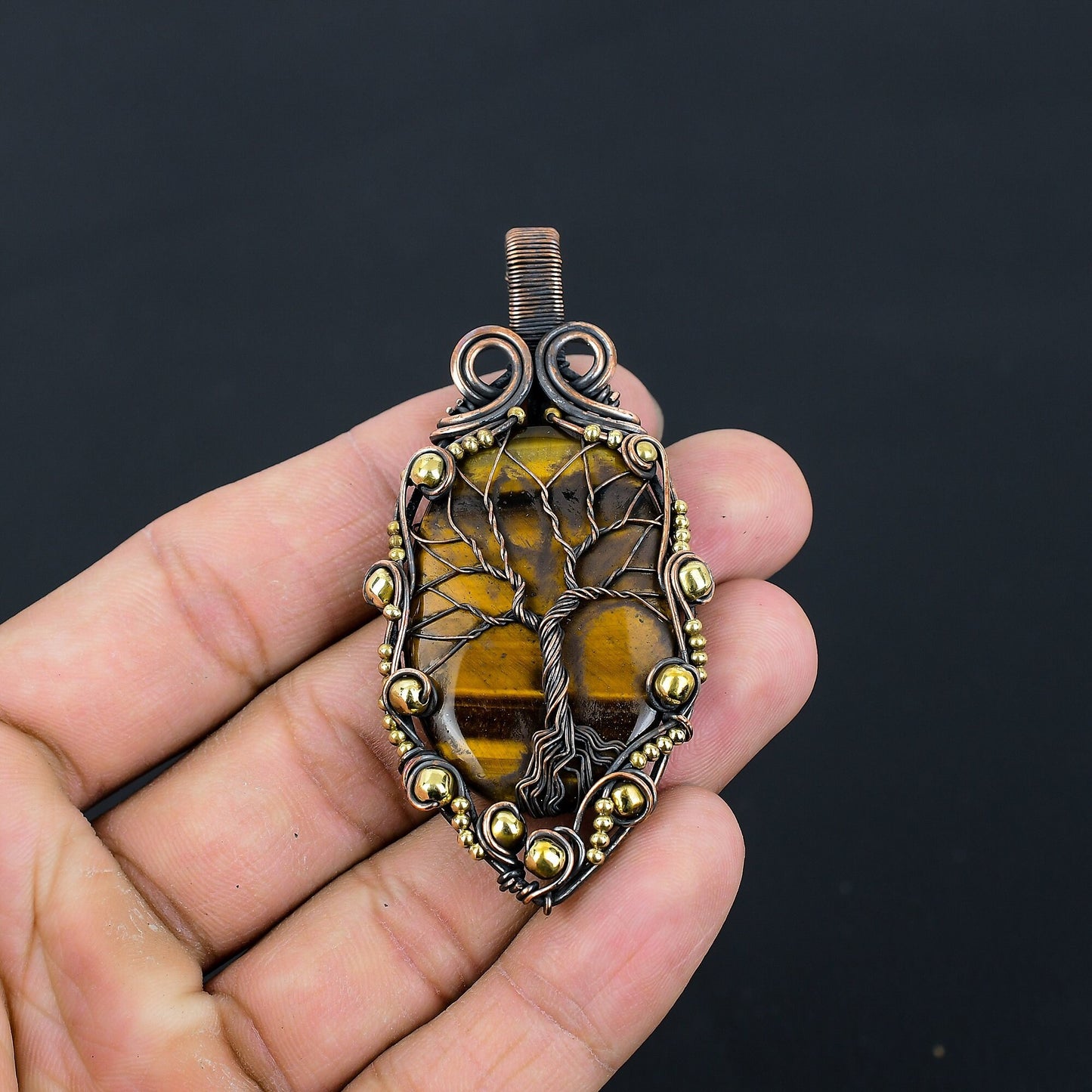 Golden Tiger Eye Gemstone Pendant