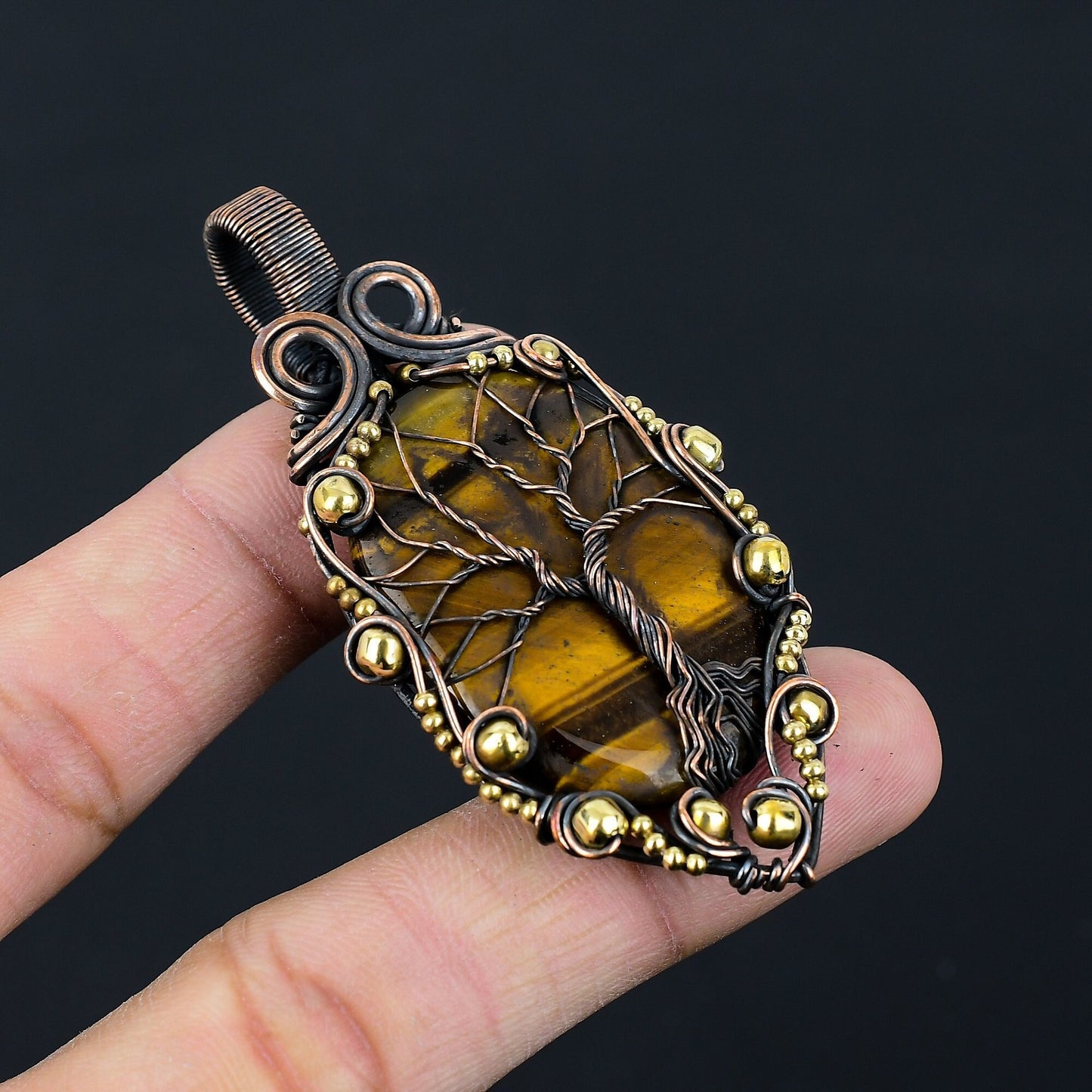 Golden Tiger Eye Gemstone Pendant
