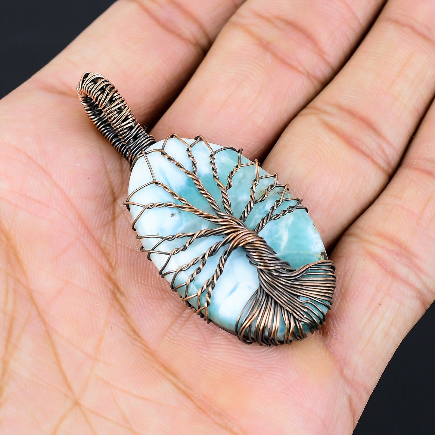 Blue Larimar Gemstone Pendant