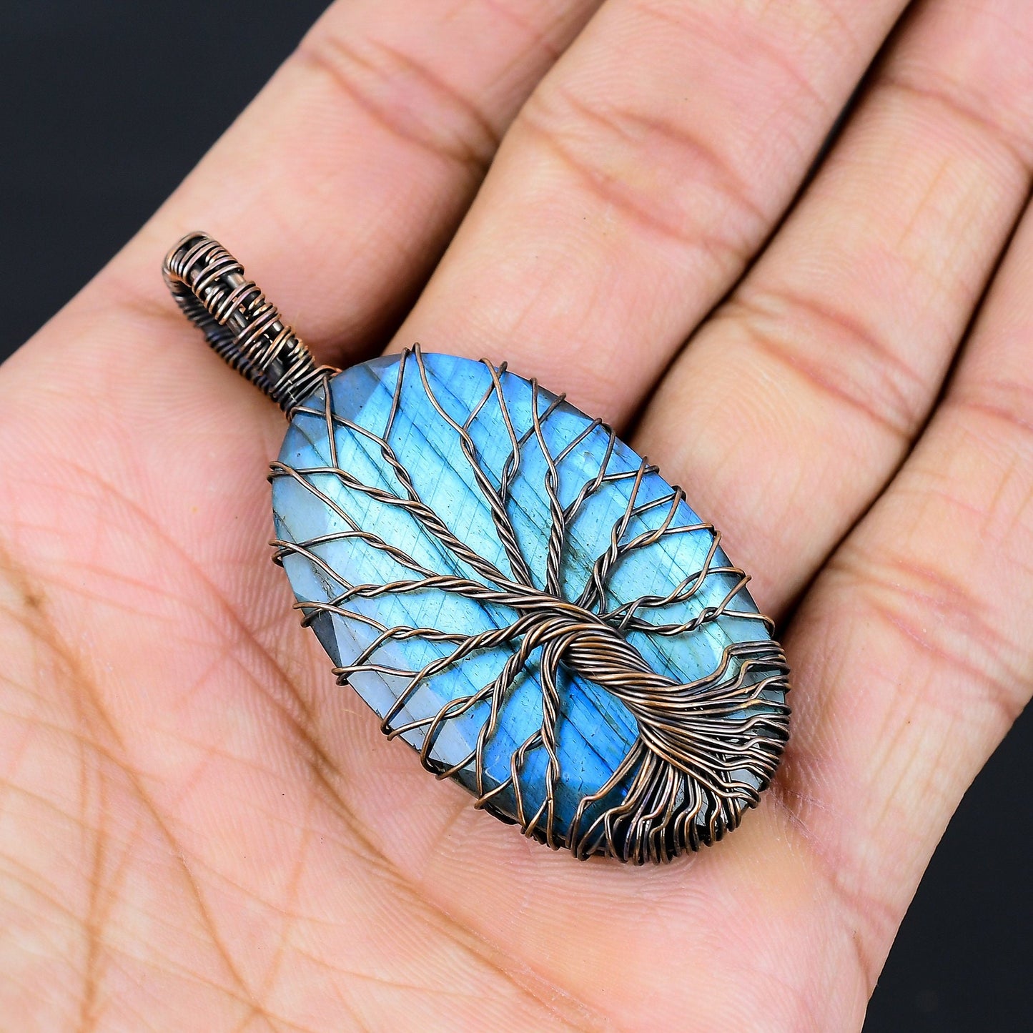 Blue Labradorite Gemstone Pendant