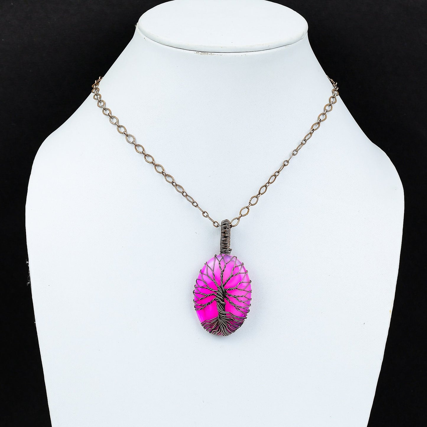 Pink Botswana Agate Gemstone Pendant