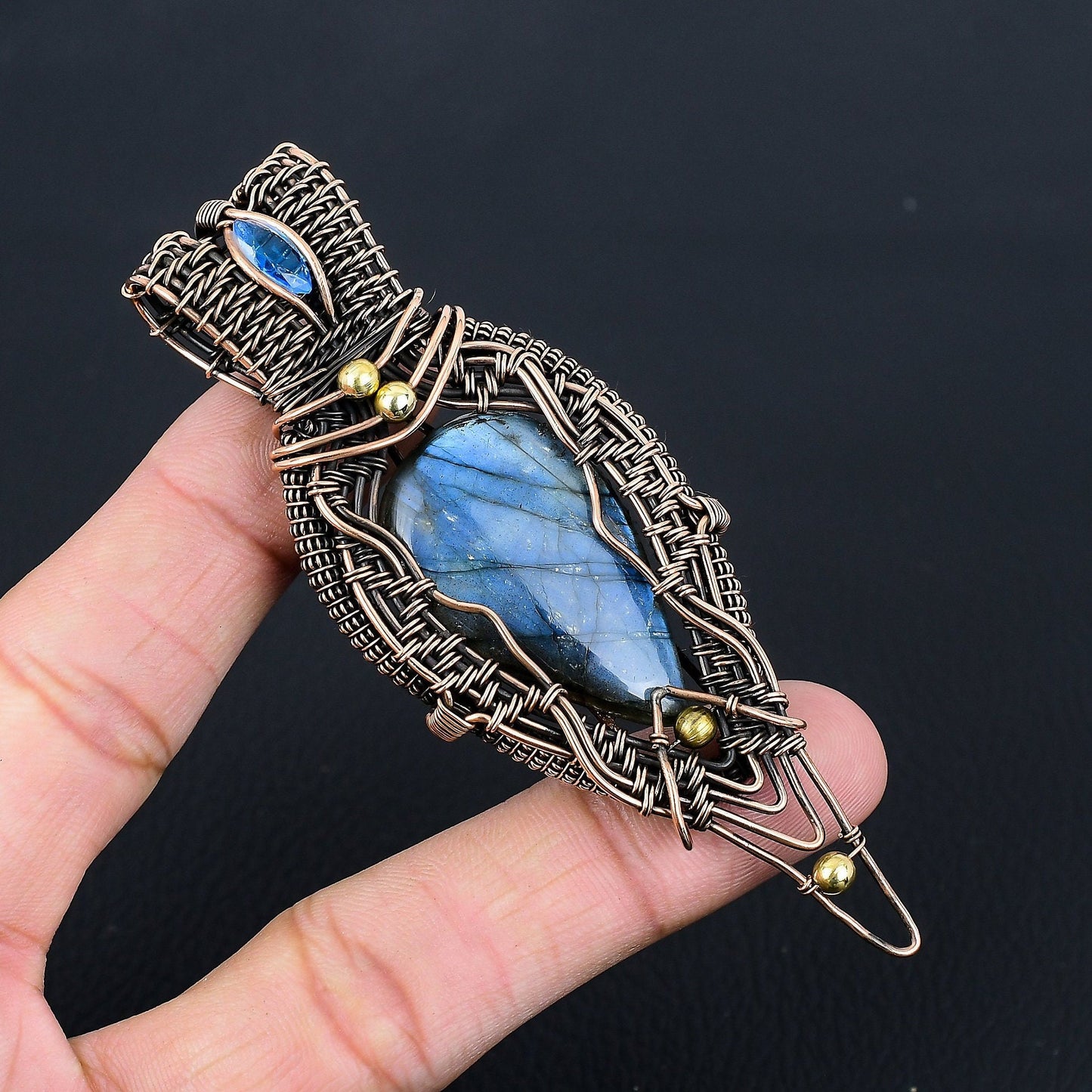 Blue Labradorite Gemstone Pendant