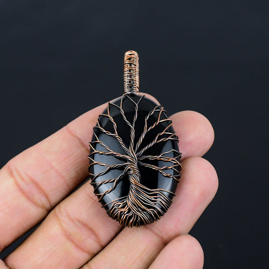 Black Onyx Gemstone Pendant