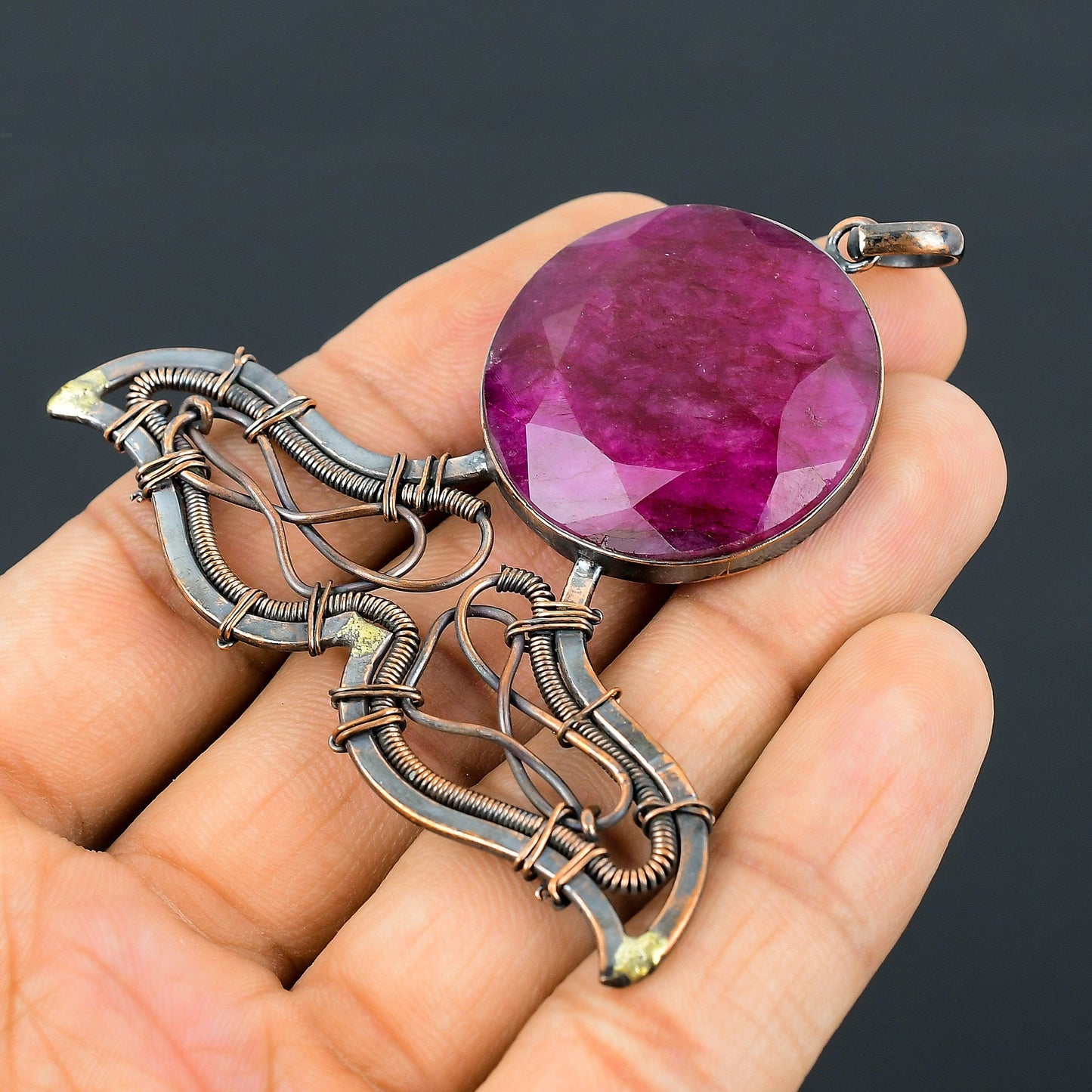 Red Ruby Gemstone Pendant