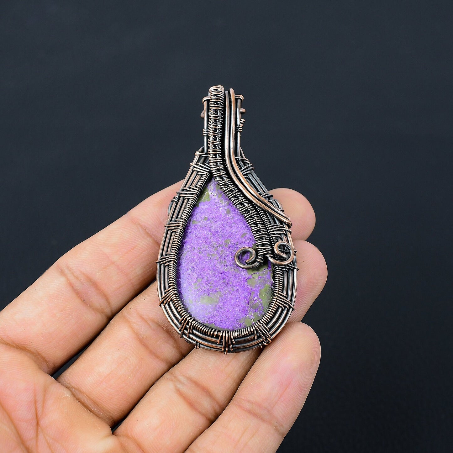 Purple Purpurite Gemstone Pendant