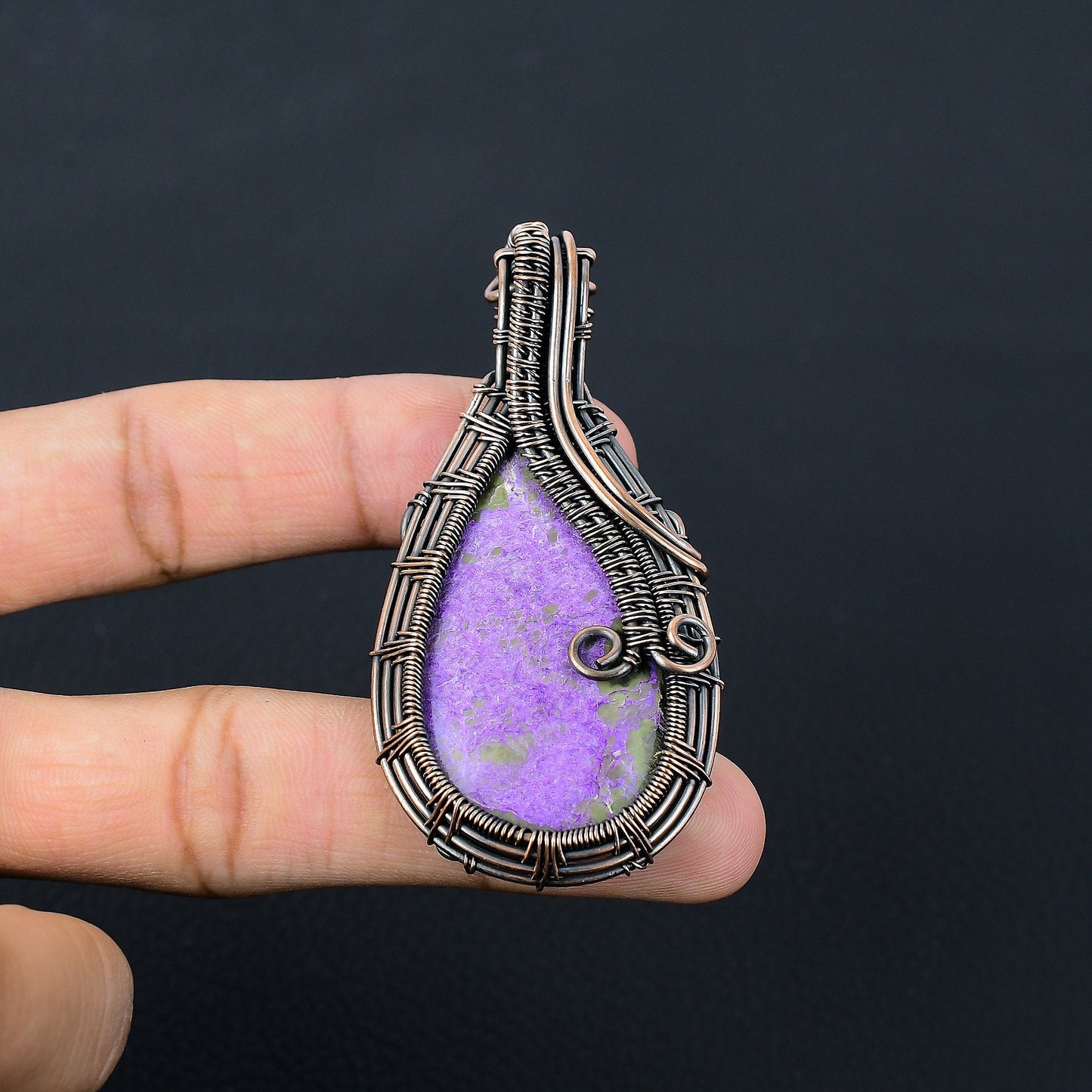 Purple Purpurite Gemstone Pendant