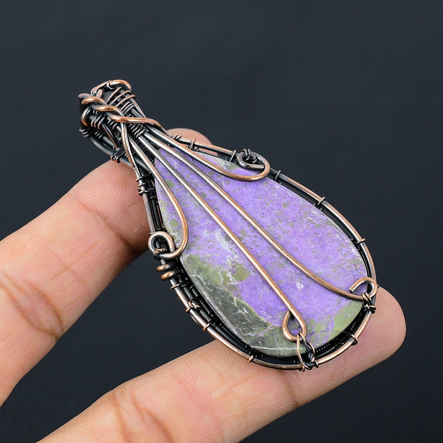 Purple Purpurite Gemstone Pendant