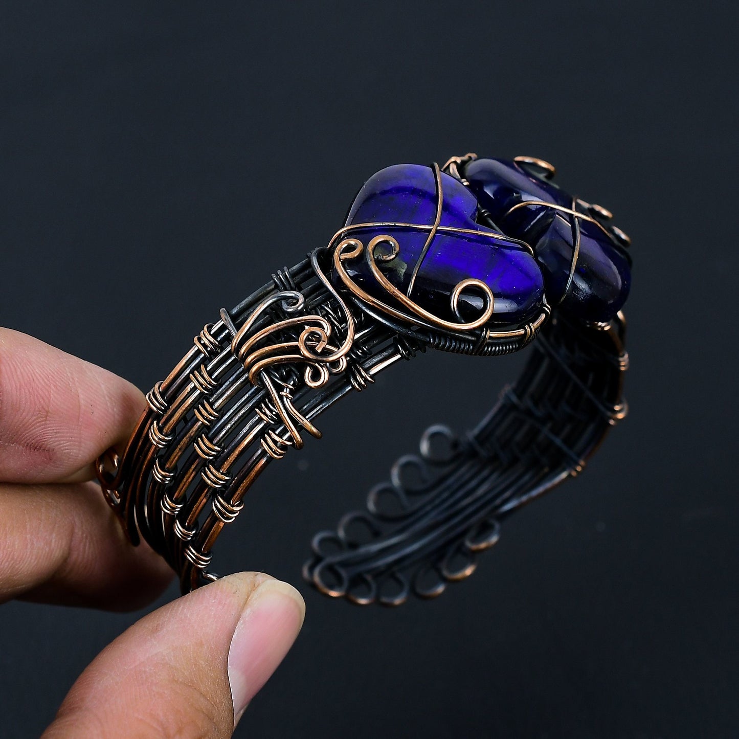 Blue Labradorite Gemstone Cuff