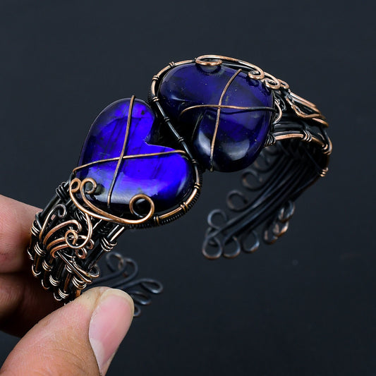 Blue Labradorite Gemstone Cuff