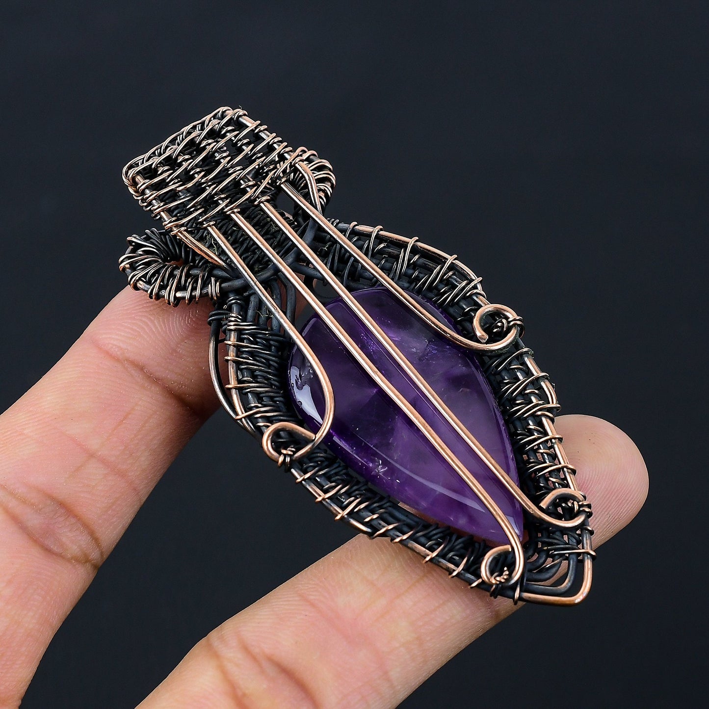 Purple Star Amethyst Gemstone Pendant