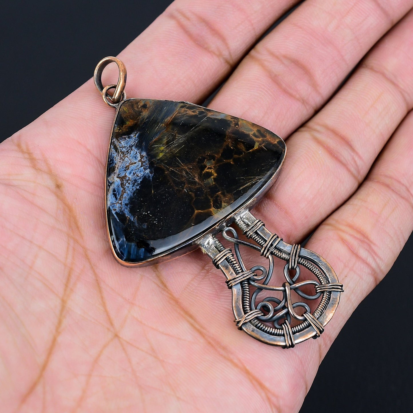 Blue Pietersite Gemstone Pendant