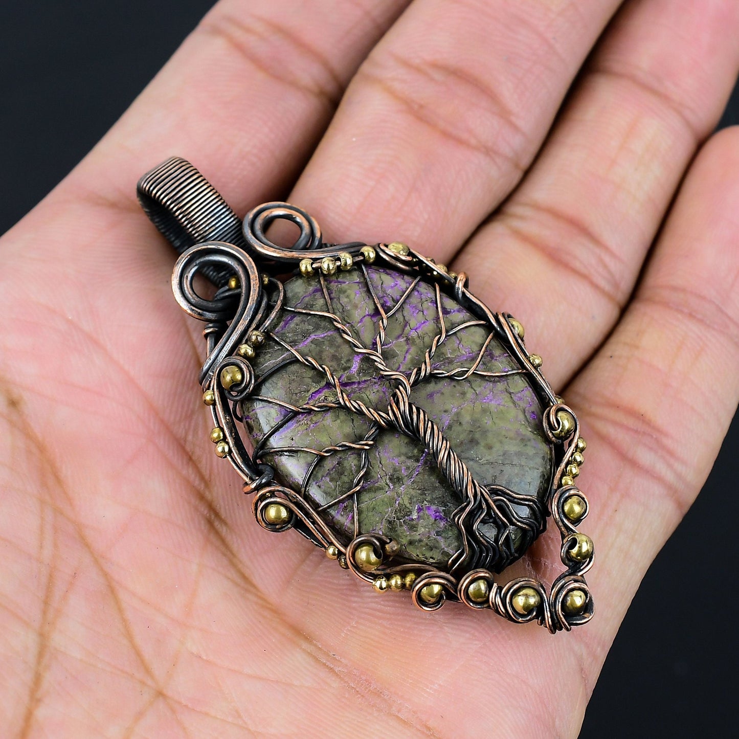 Purple Purpurite Gemstone Pendant