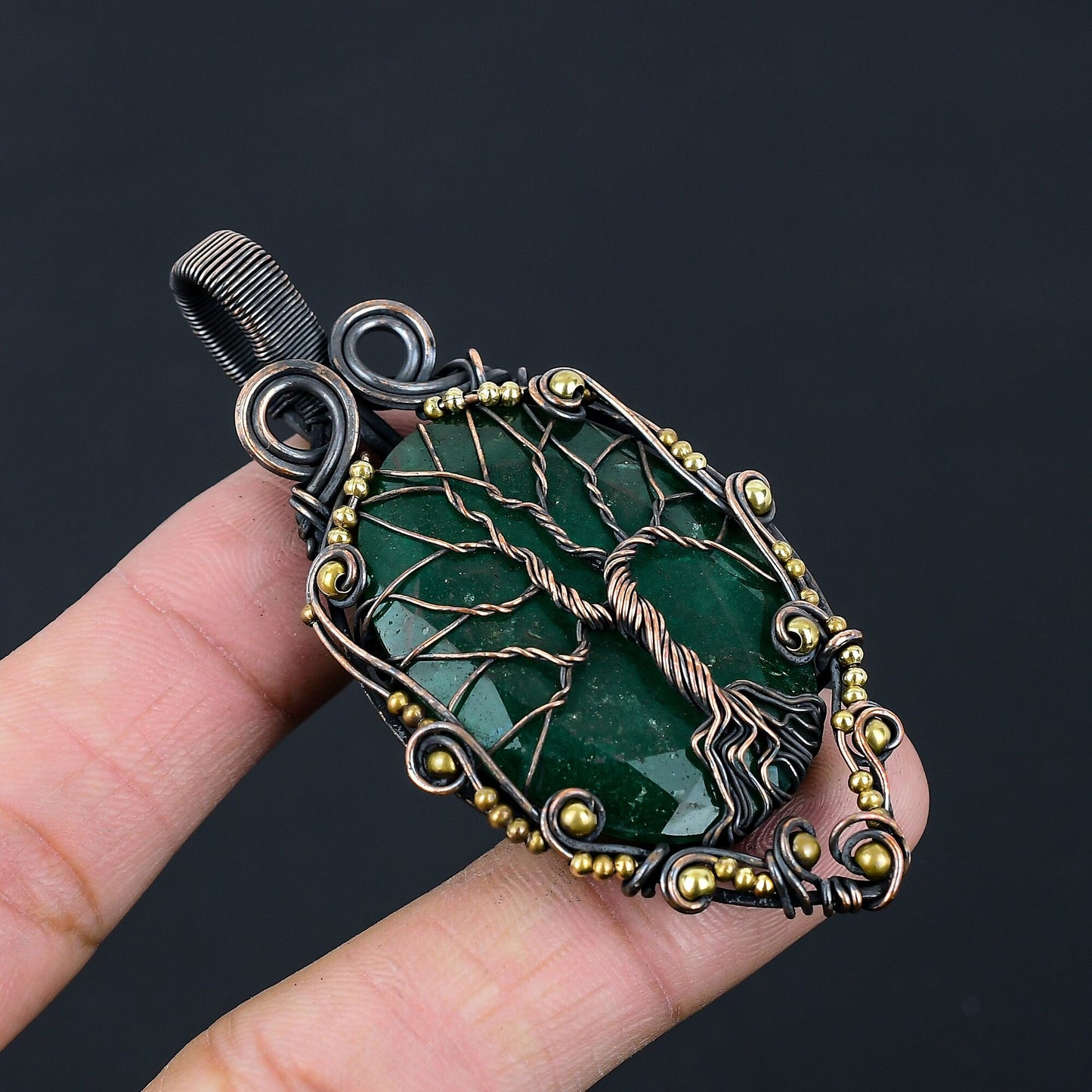 Green Zambian Emerald Gemstone Pendant