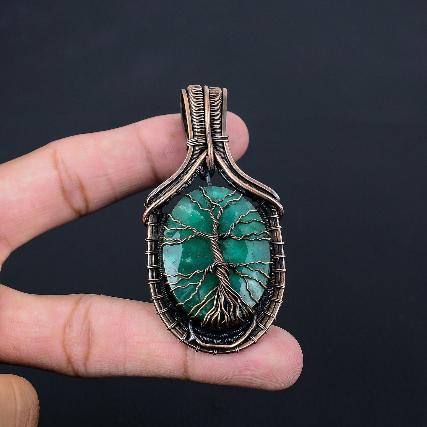 Green Emerald Gemstone Pendant