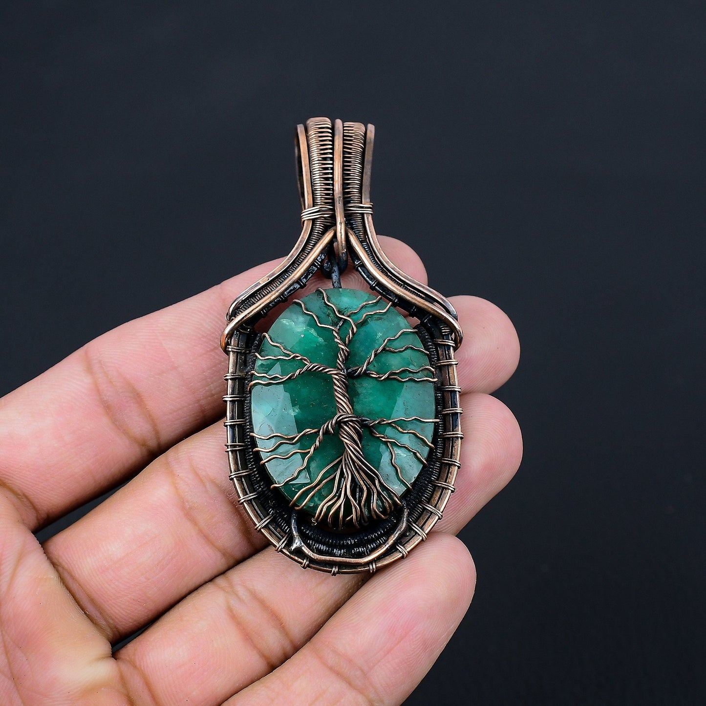 Green Emerald Gemstone Pendant