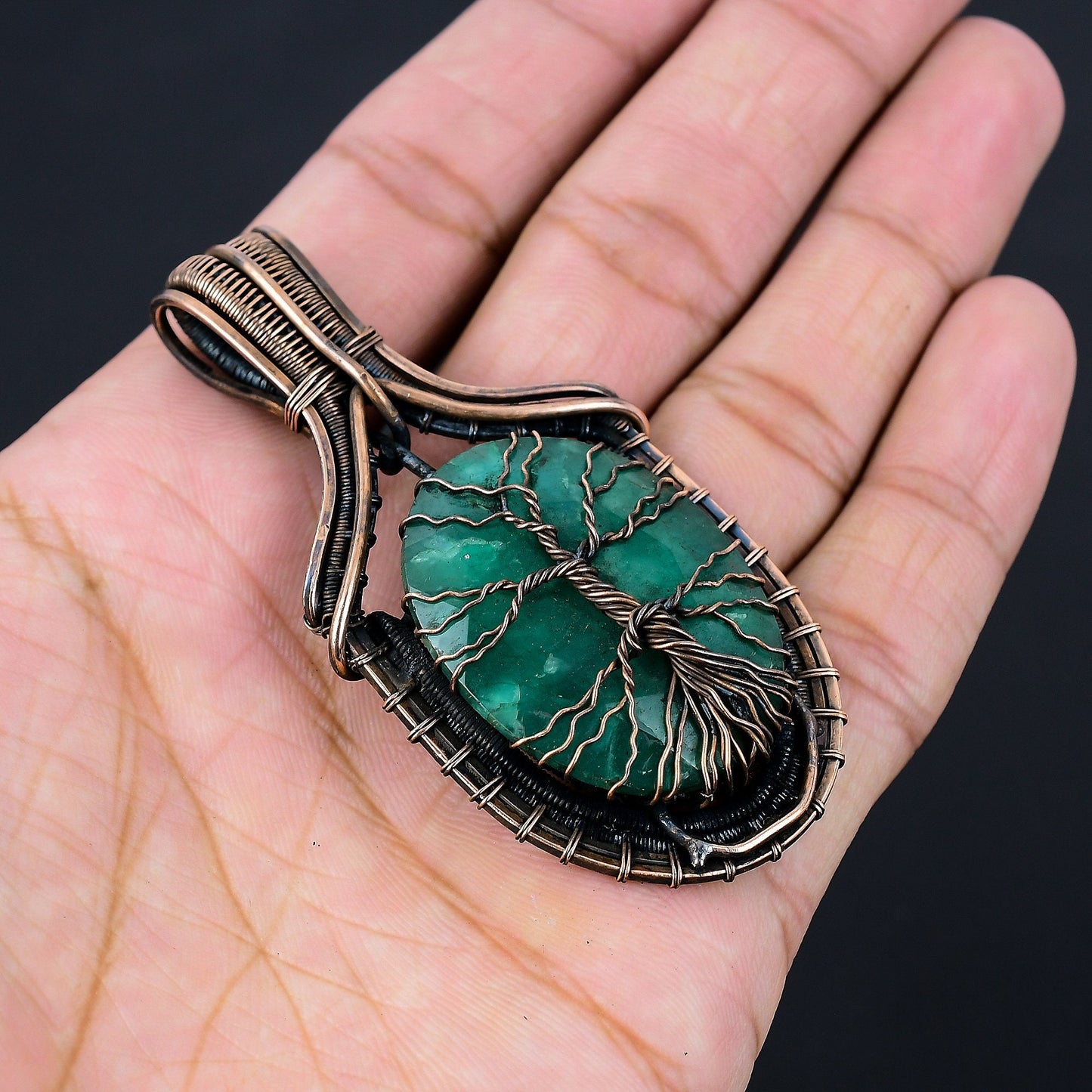 Green Emerald Gemstone Pendant