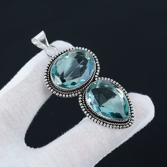 Green Aquamarine Gemstone Pendant
