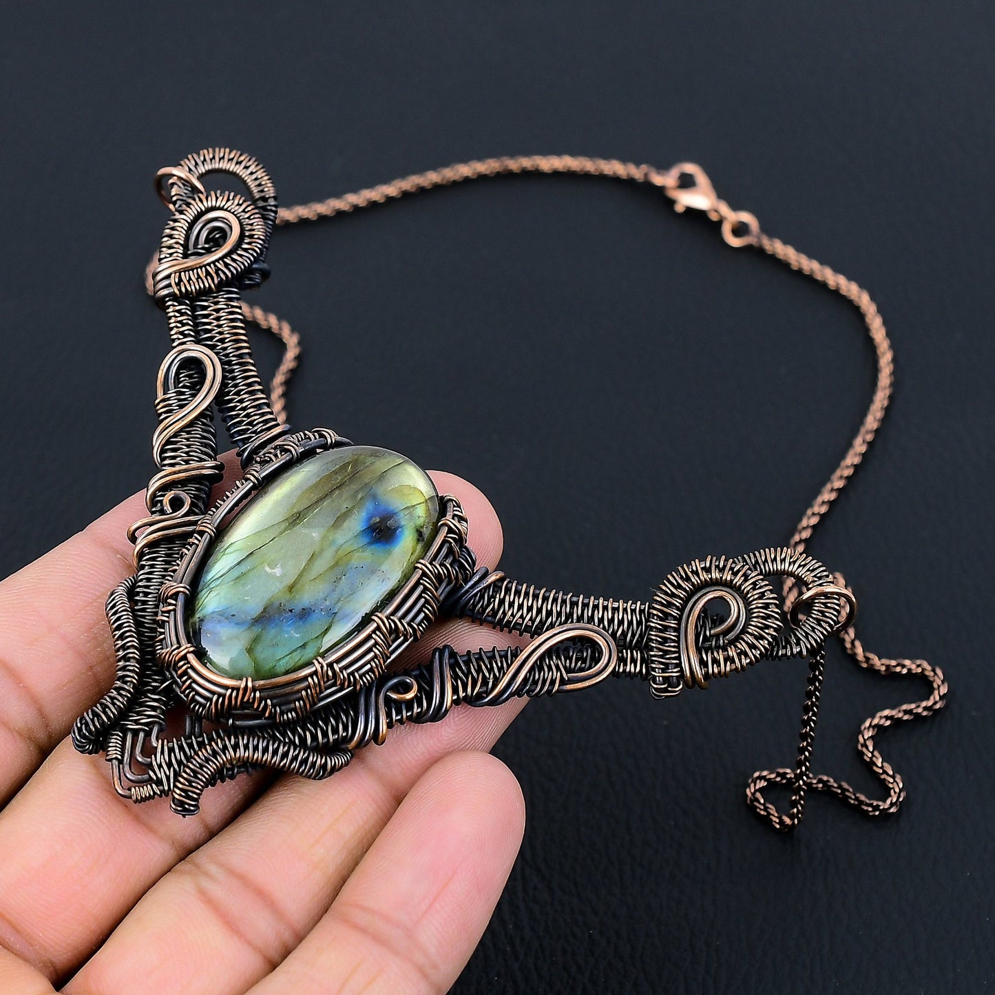 Blue Labradorite Gemstone Pendant