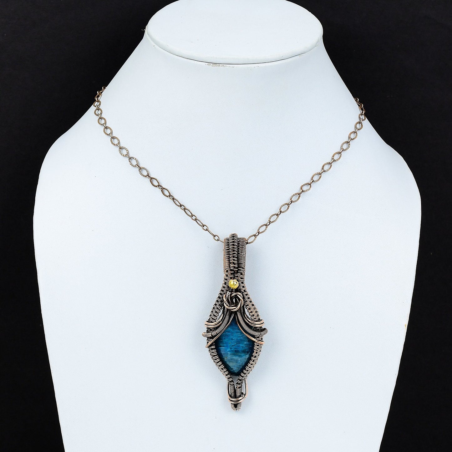 Neon Blue Apatite Gemstone Pendant