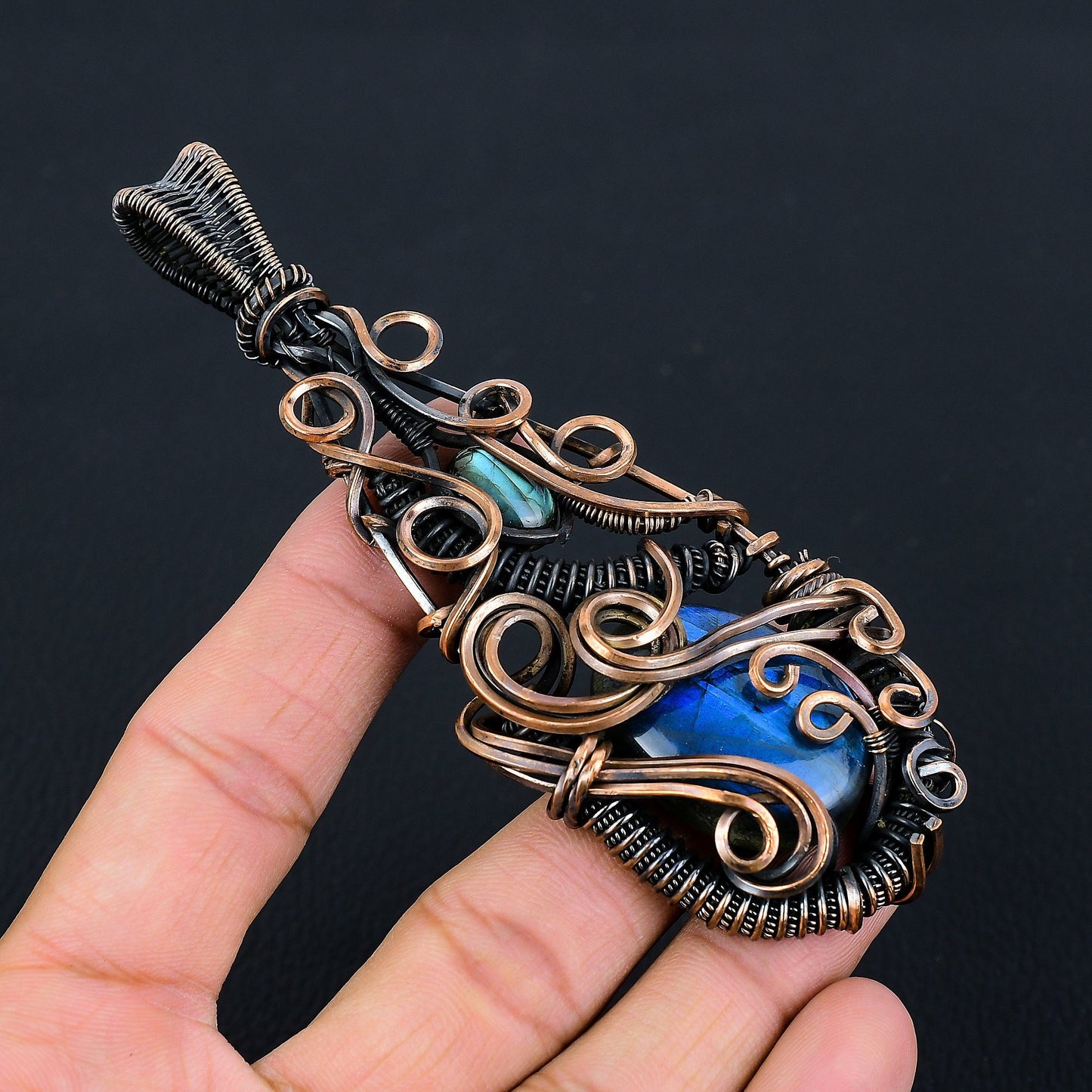 Blue Labradorite Gemstone Pendant