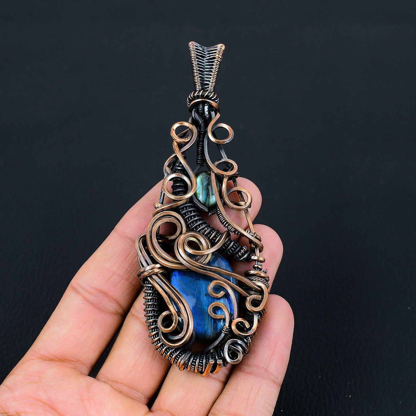 Blue Labradorite Gemstone Pendant
